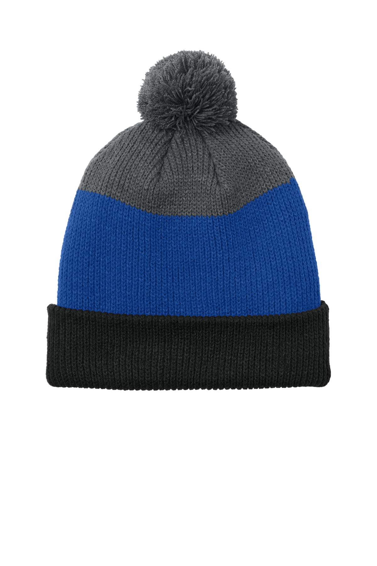 Port Authority ® Cozy Striped Pom Beanie C979 - Image 3