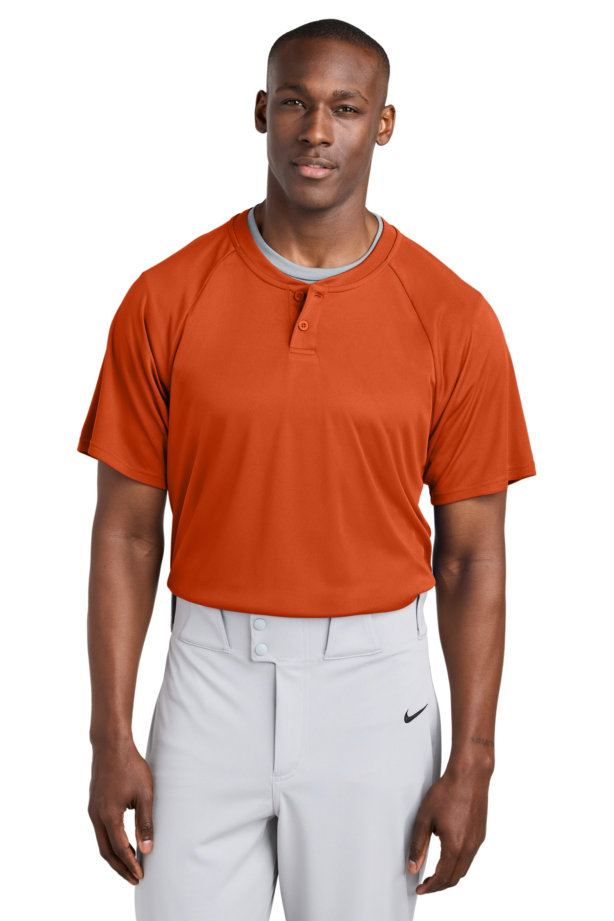 Sport-Tek ® PosiCharge ® Competitor ™ 2-Button Henley ST359 - Deep Orange