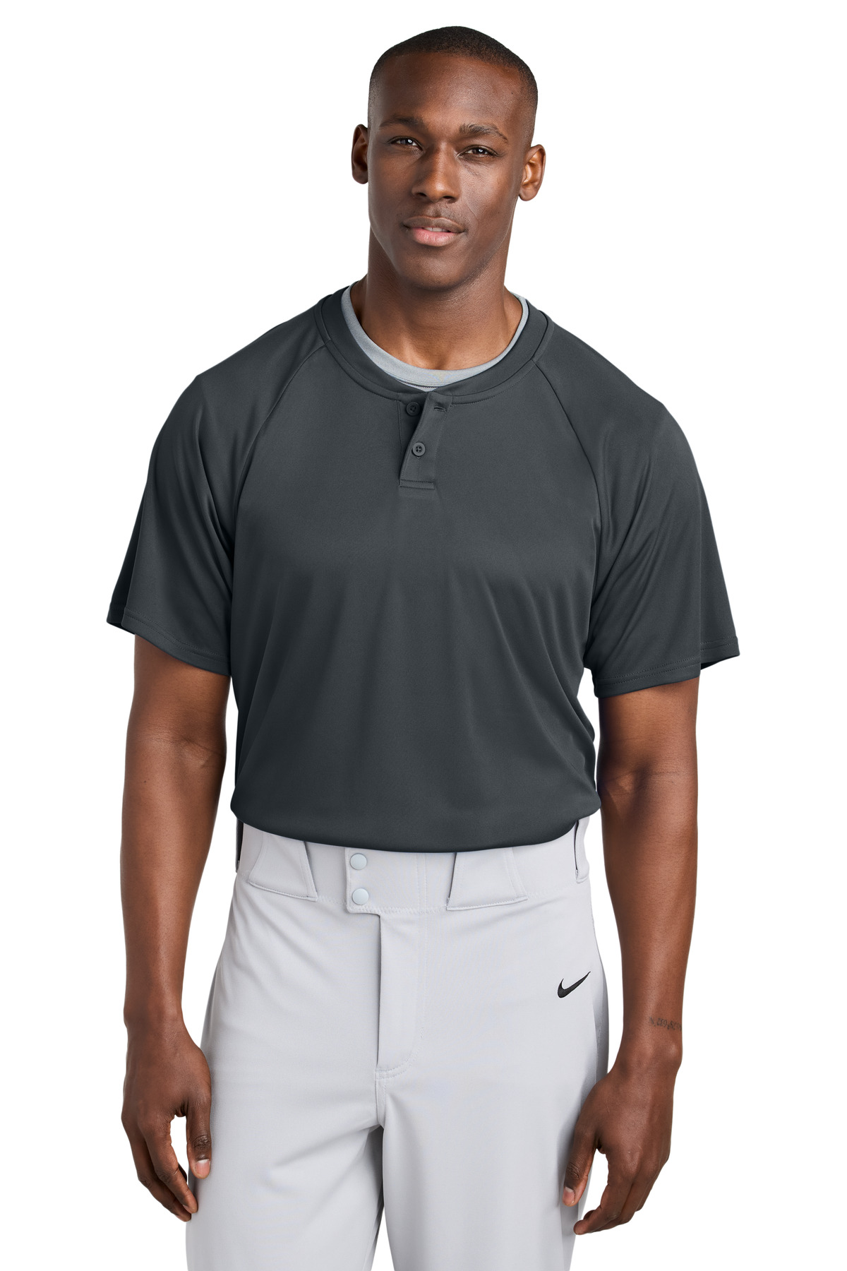 Sport-Tek ® PosiCharge ® Competitor ™ 2-Button Henley ST359 - Iron Grey