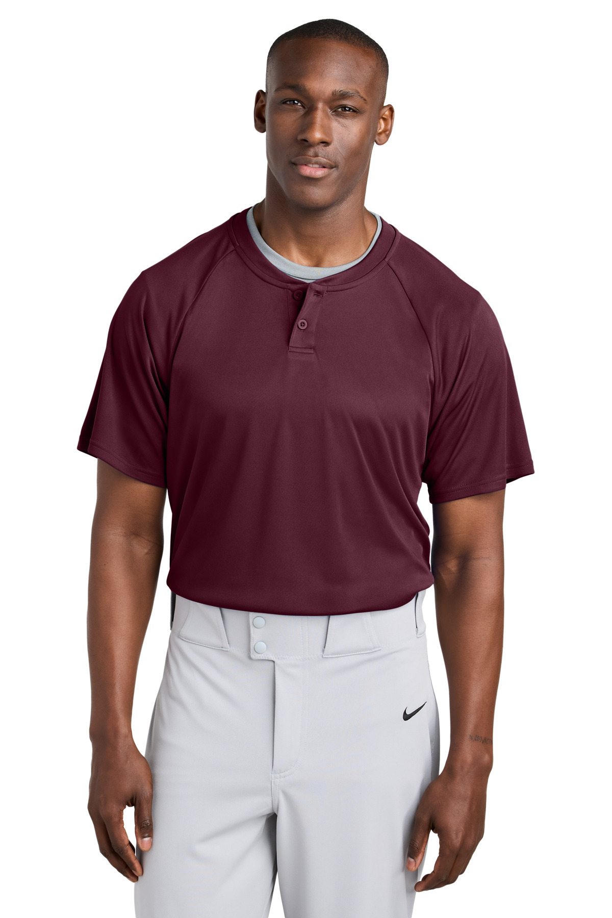 Sport-Tek ® PosiCharge ® Competitor ™ 2-Button Henley ST359 - Maroon