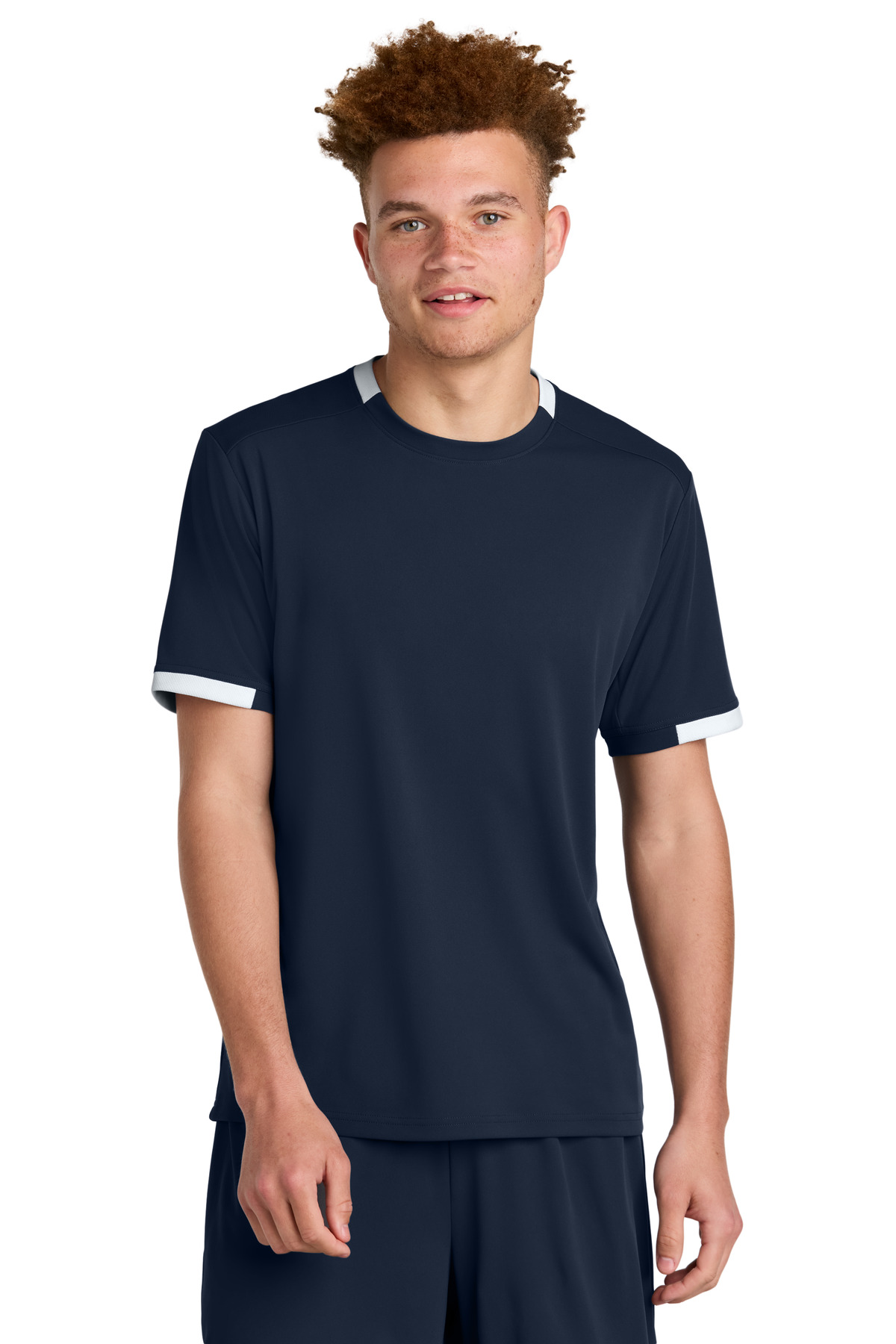 Sport-Tek ® Club Short Sleeve Crew ST440 - True Navy/ White