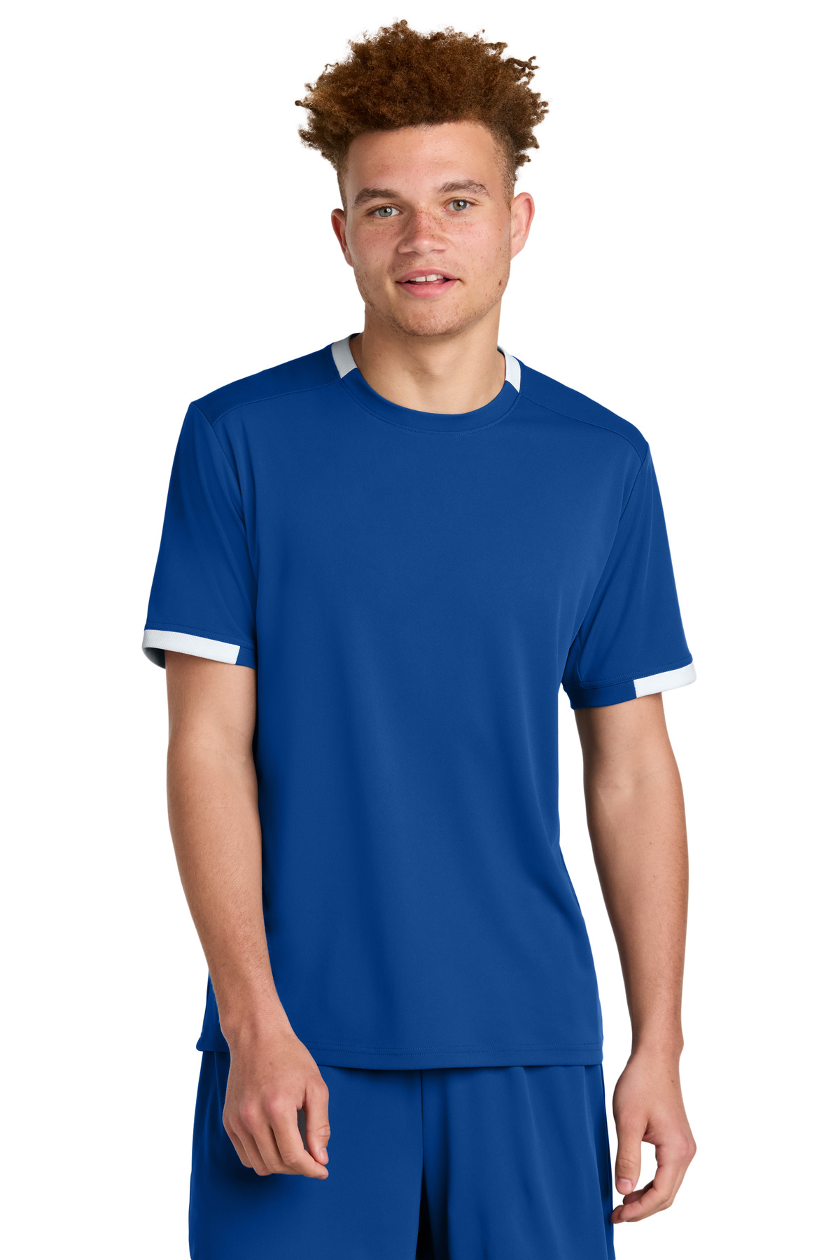 Sport-Tek ® Club Short Sleeve Crew ST440 - True Royal/ White