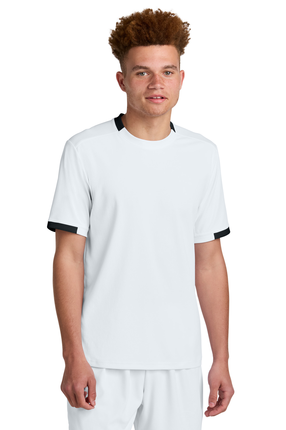 Sport-Tek ® Club Short Sleeve Crew ST440 - White/ Black