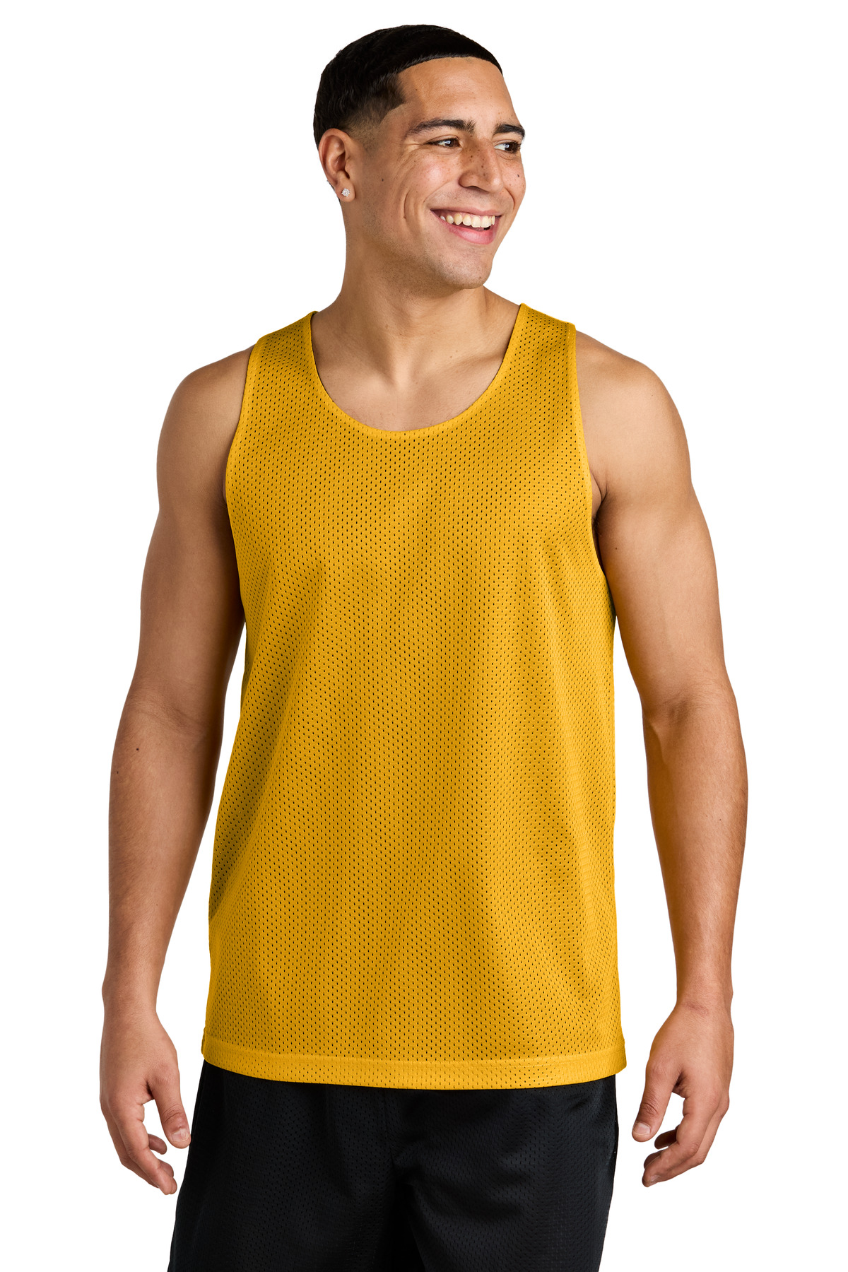 Sport-Tek ® PosiCharge ® Reversible Mesh Tank ST5000 - Gold/ Black
