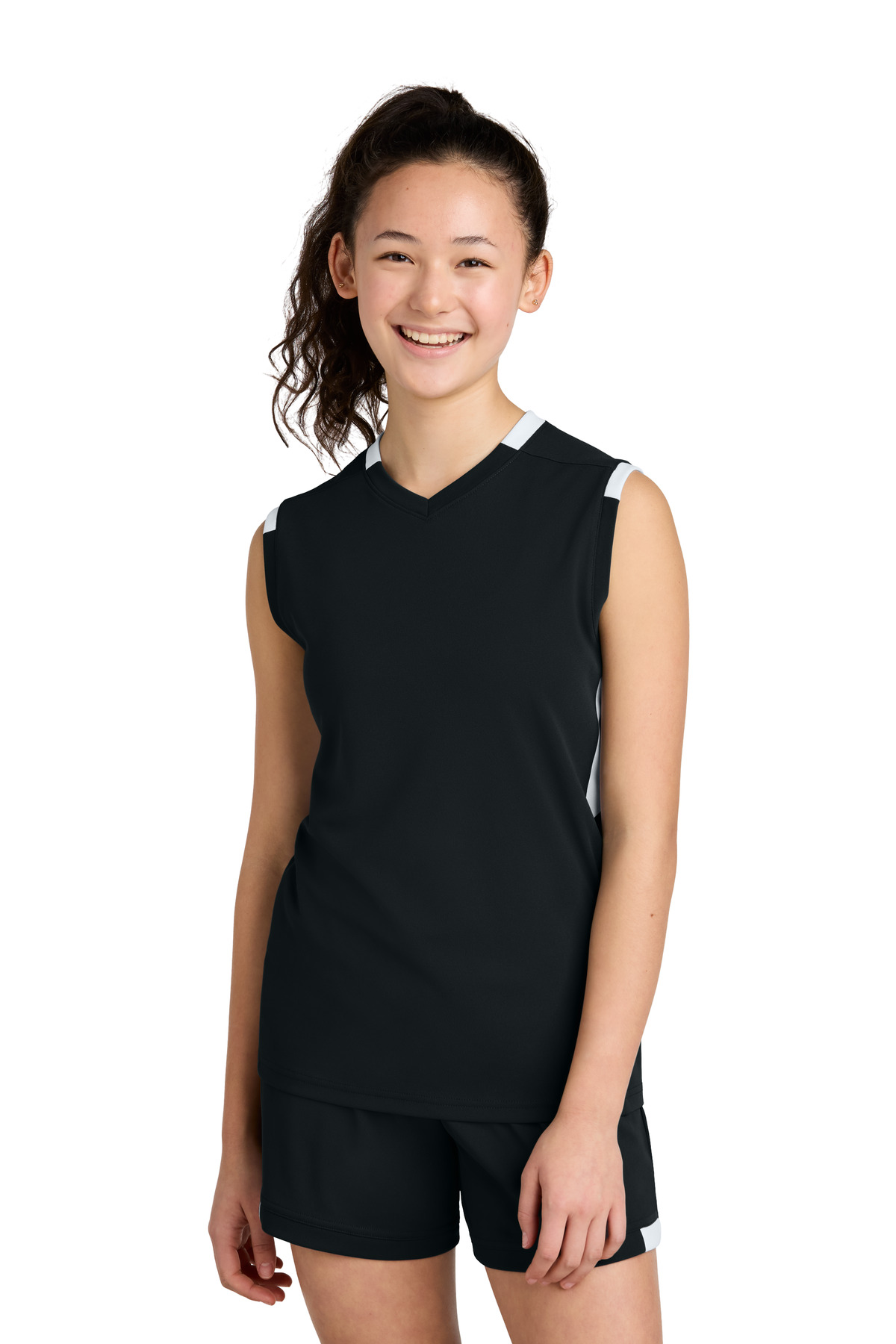 Sport-Tek Youth Club Sleeveless V-Neck-Sport&#45;Tek