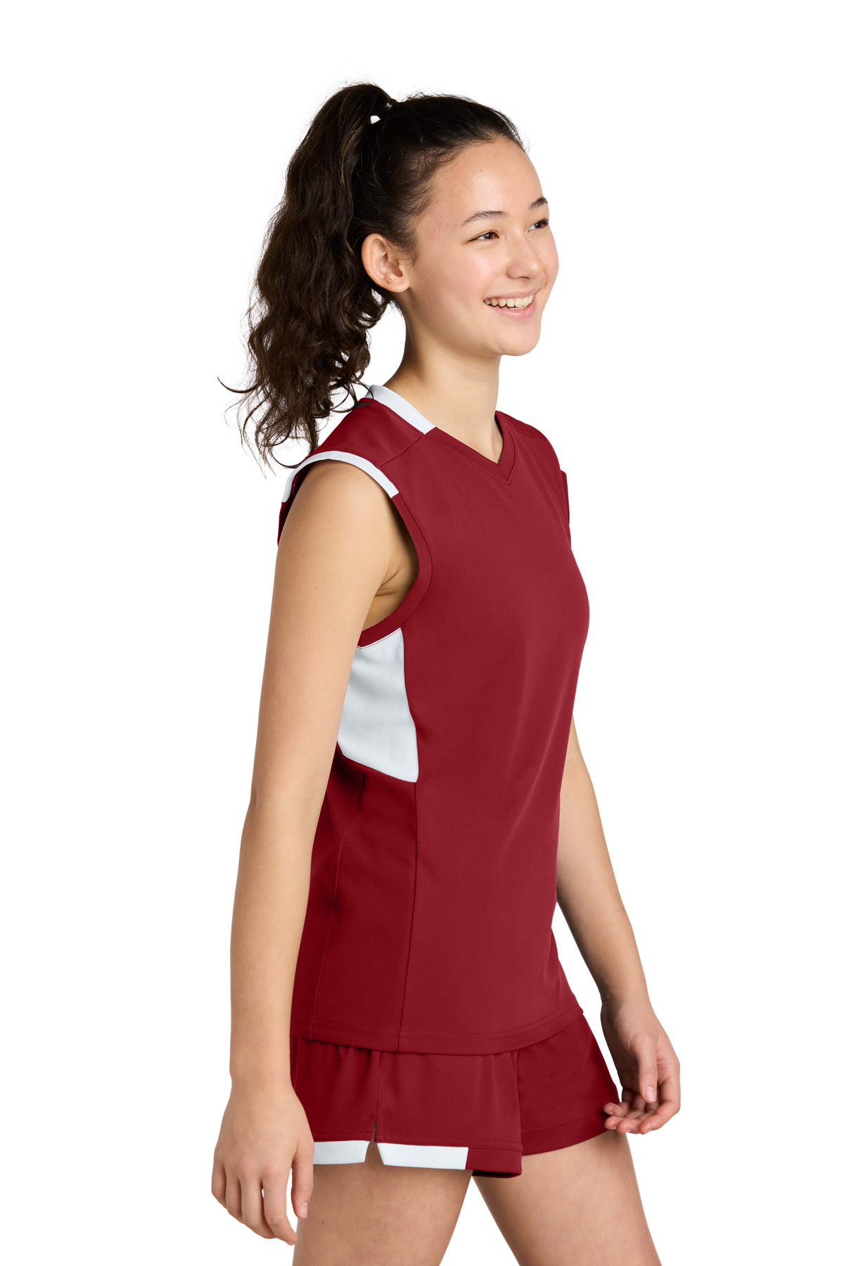Sport-Tek Youth Club Sleeveless V-Neck YST441