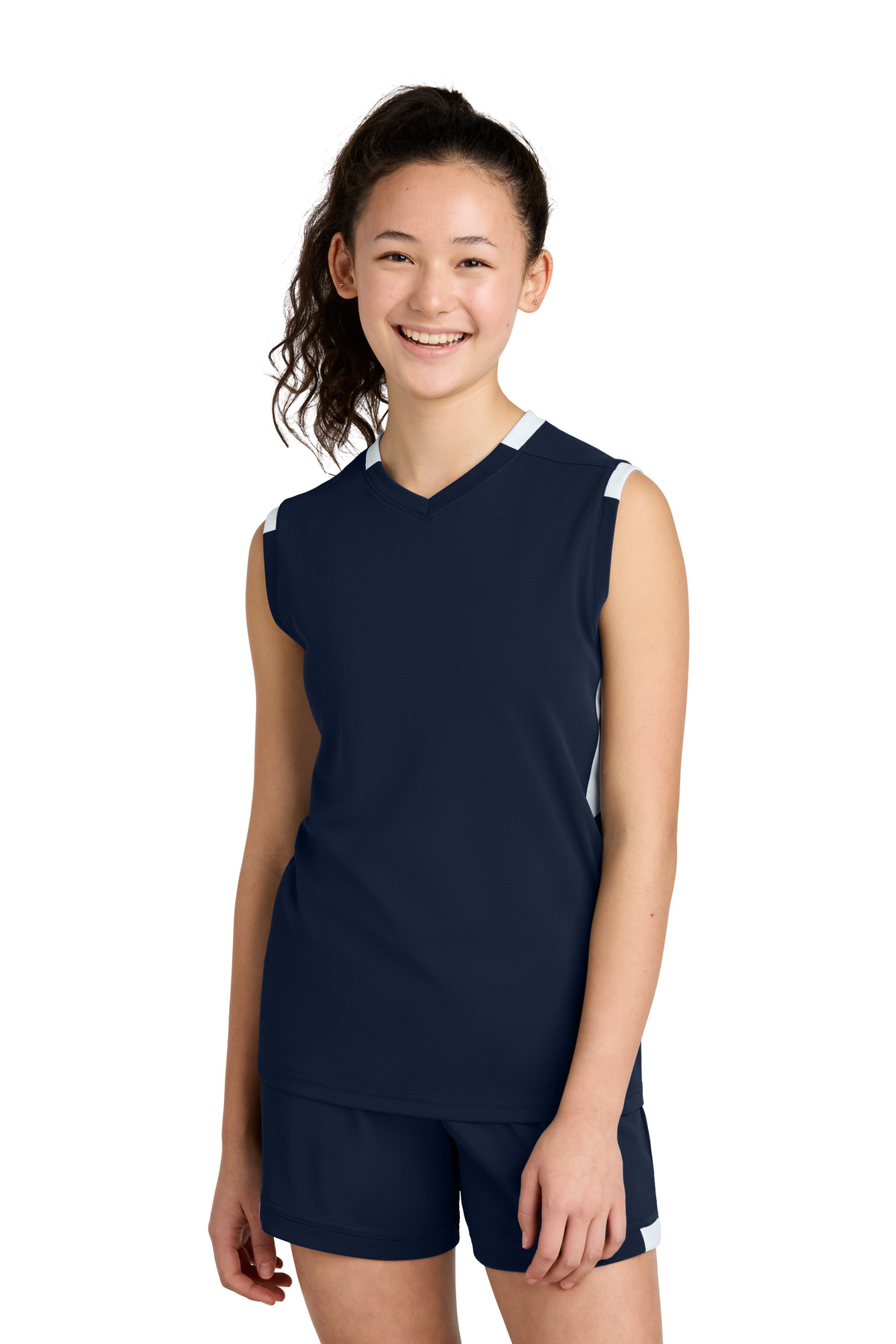 Sport-Tek Youth Club Sleeveless V-Neck YST441