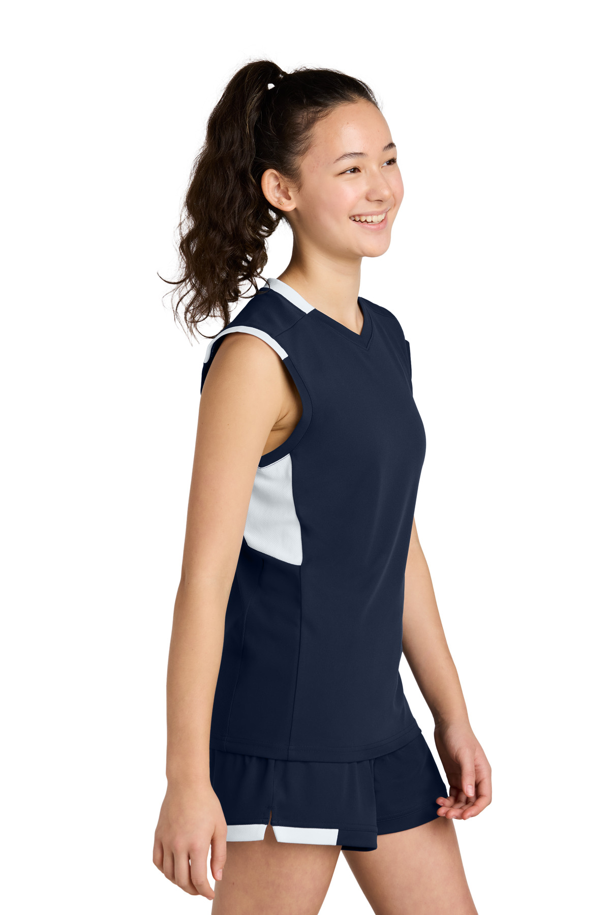 Sport-Tek Youth Club Sleeveless V-Neck YST441