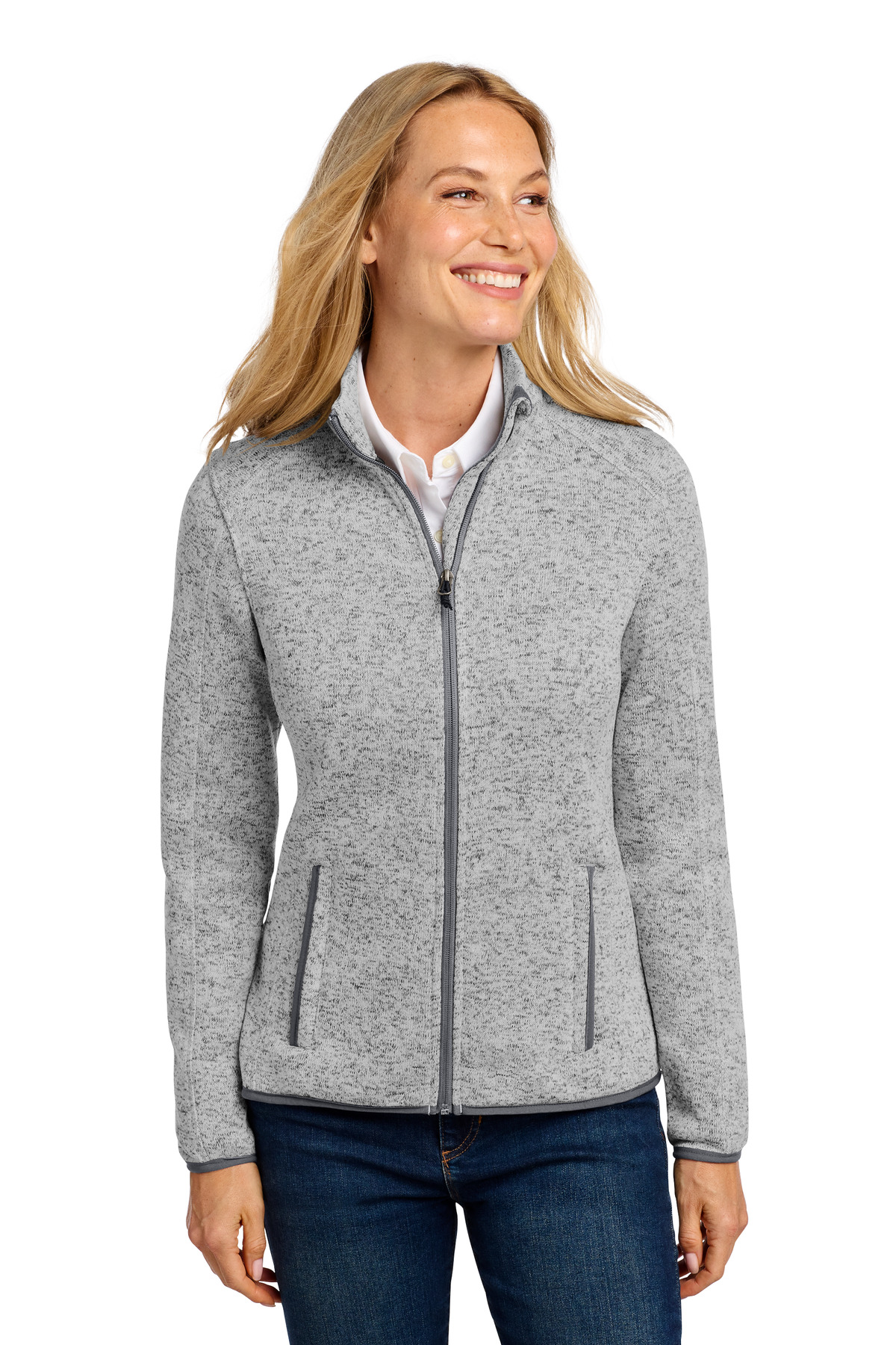 Port Authority ® Women's Sweater Fleece Jacket. L232 - Image 2