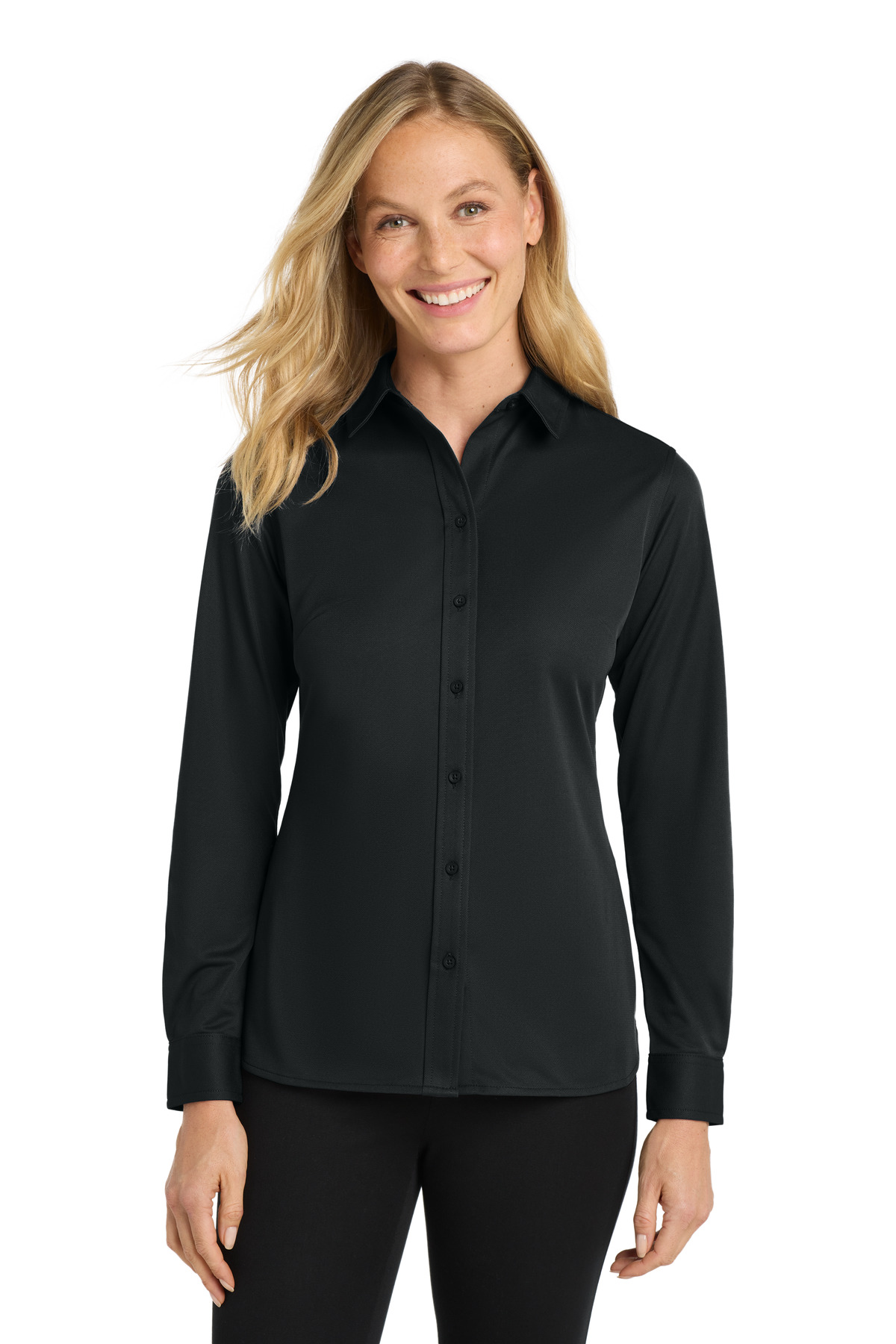 Port Authority ® Women's Dimension Knit Dress Shirt. L570 - Image 2