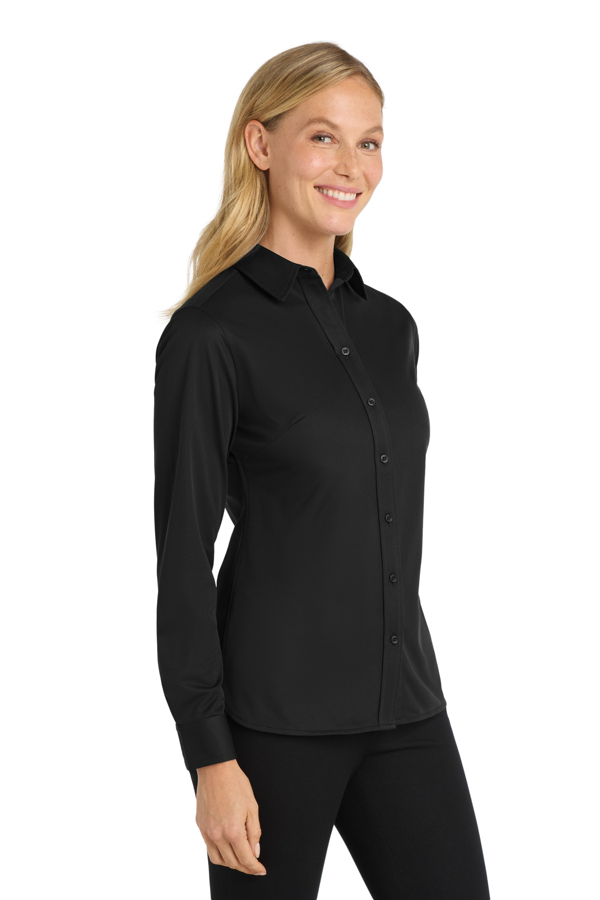 Port Authority Women's Dimension Knit Dress Shirt. L570