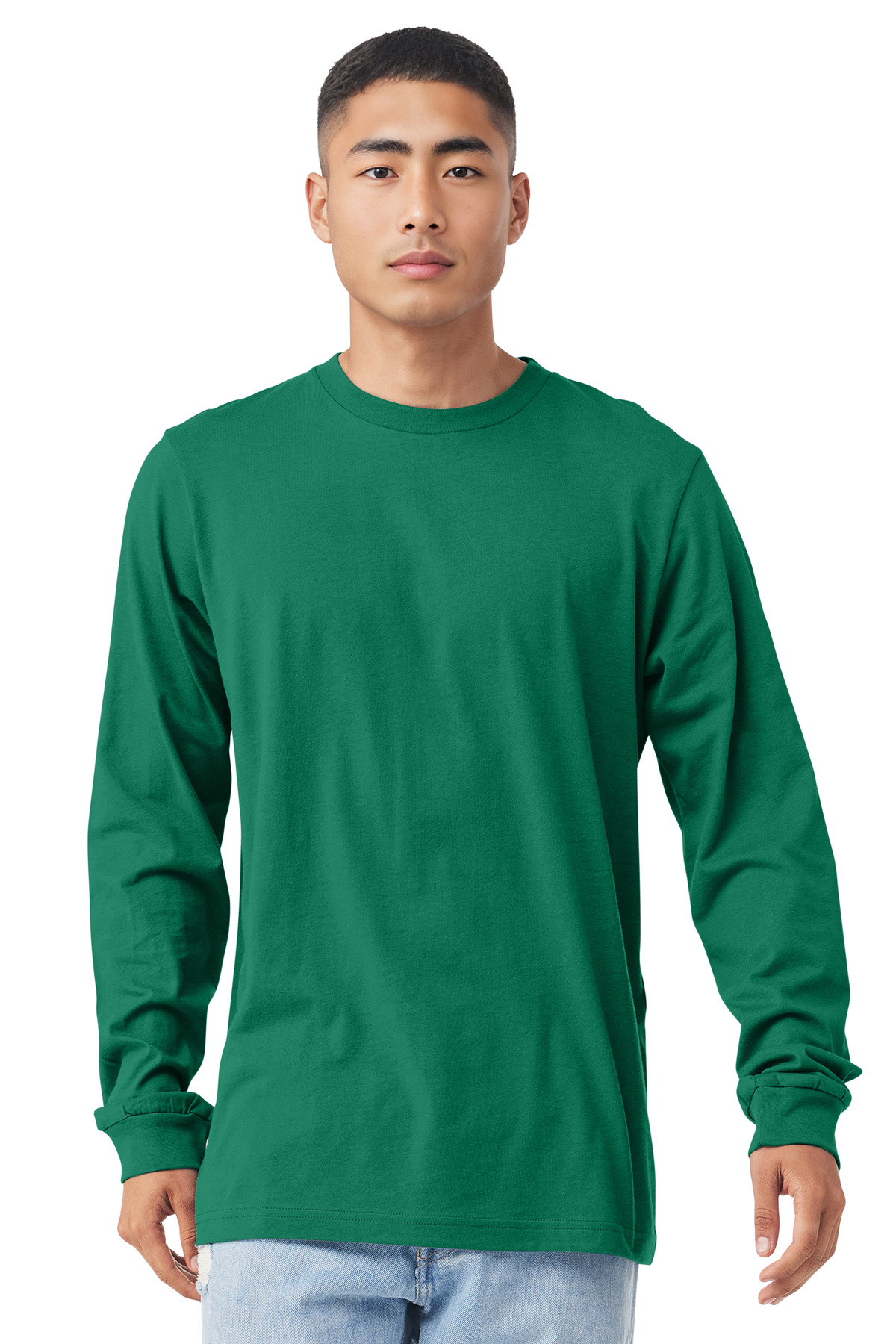 Bella + Canvas BELLA+CANVAS Unisex Jersey Long Sleeve Tee. BC3501 in Kelly
