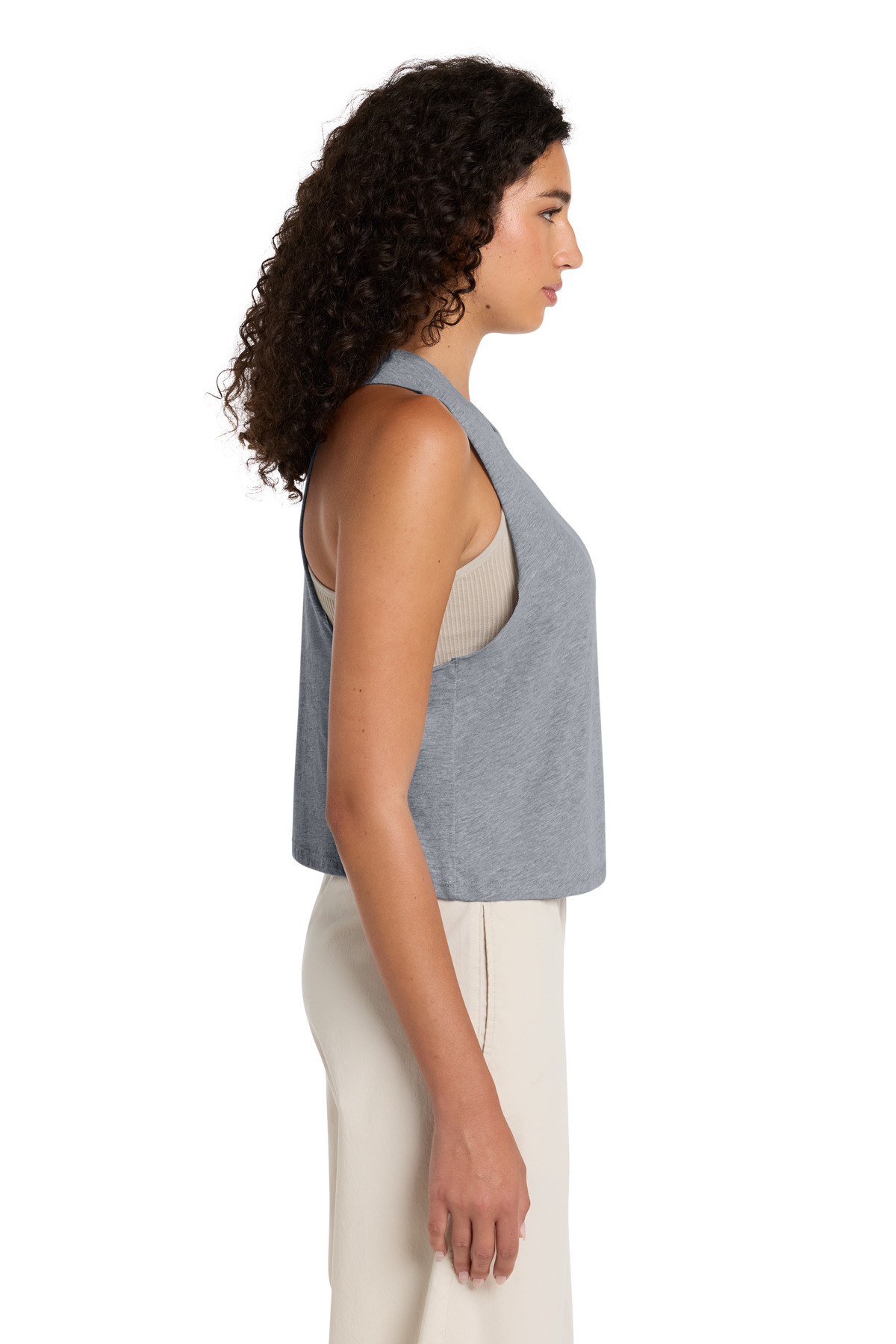 BELLA+CANVAS Women's Racerback Cropped Tank. BC6682 — Side