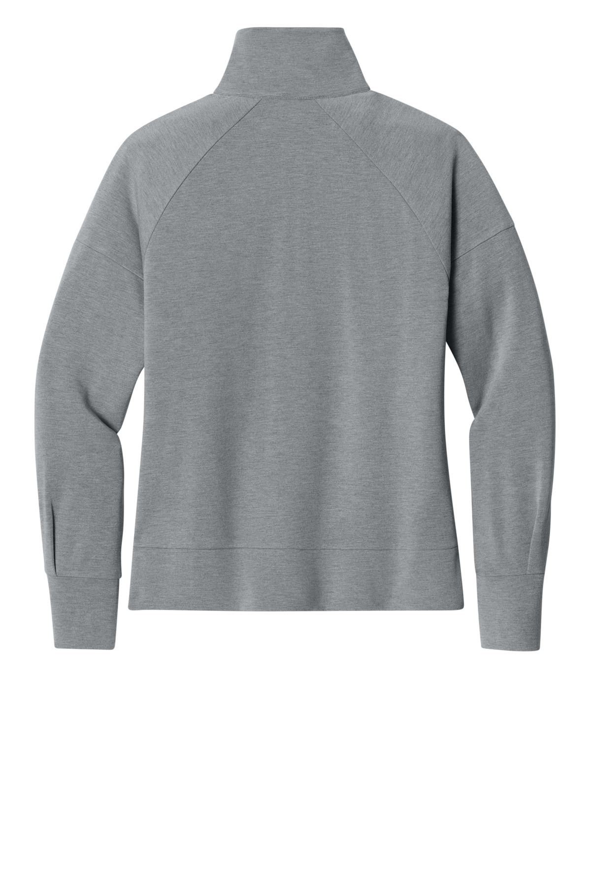 OGIO Women's Luuma 1/2-Zip LOG814 in Petrol Grey Heather — Back