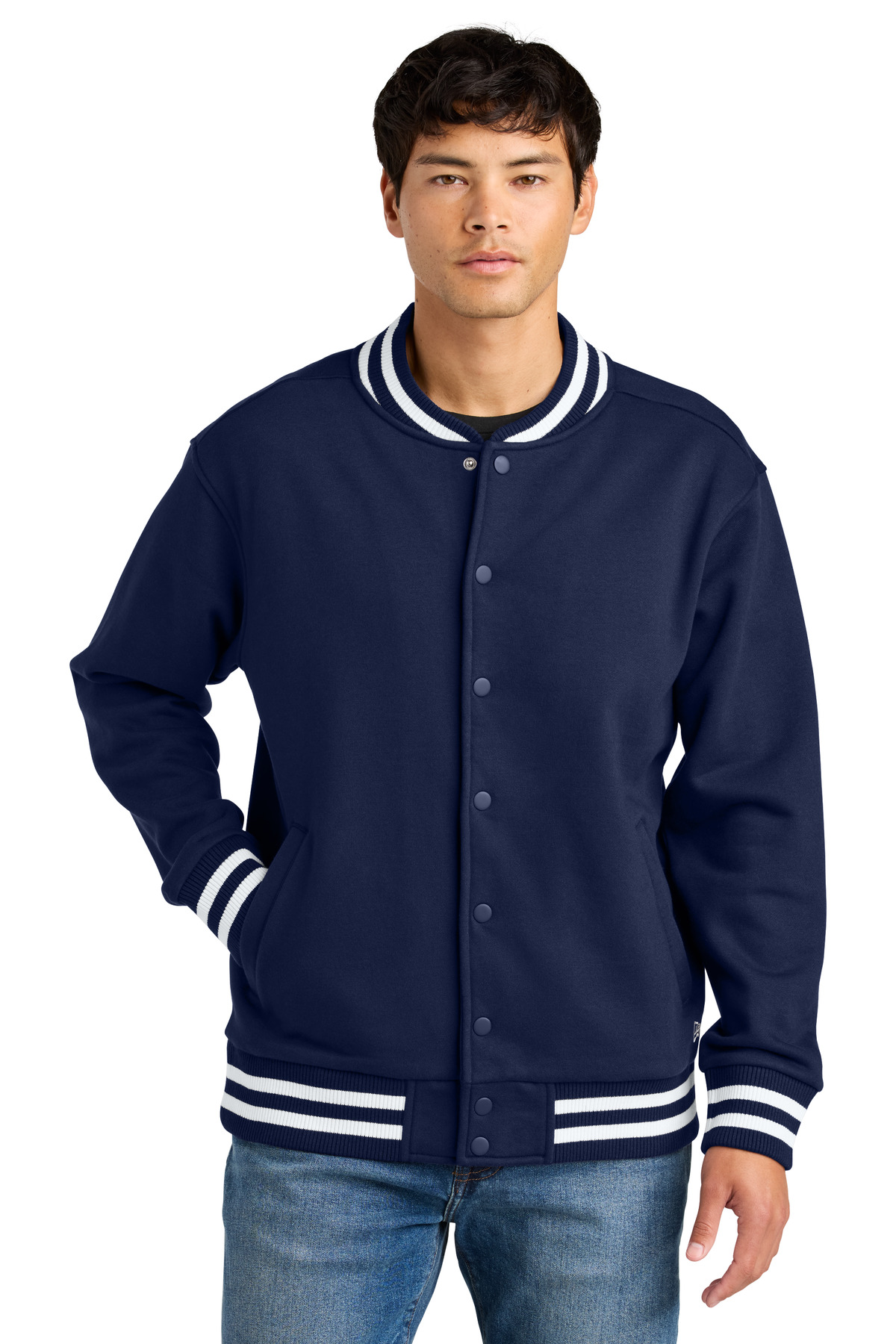 Varsity Heavyweight Fleece Jacket - True Navy