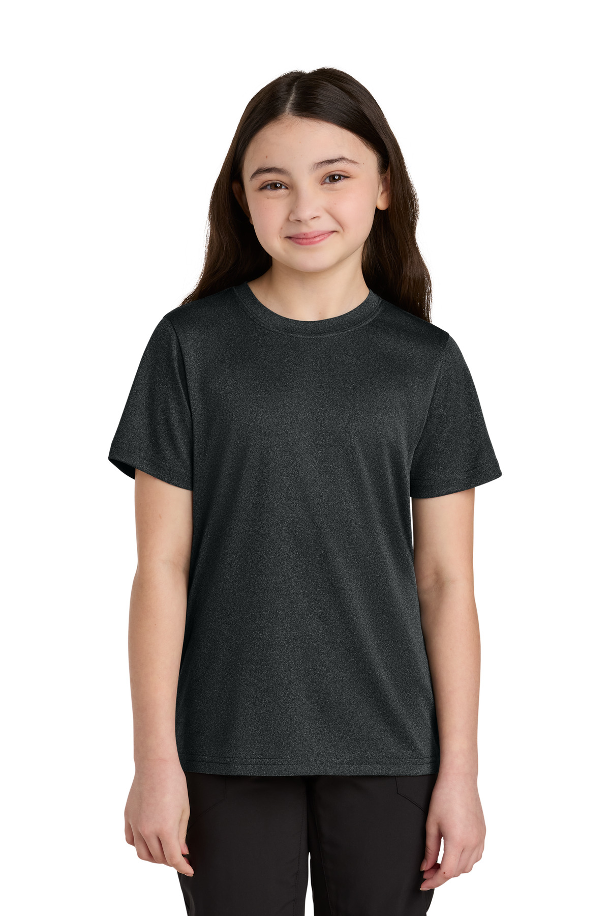 Port & Co ™ Youth Heather Performance Tee PC390Y - Black Heather