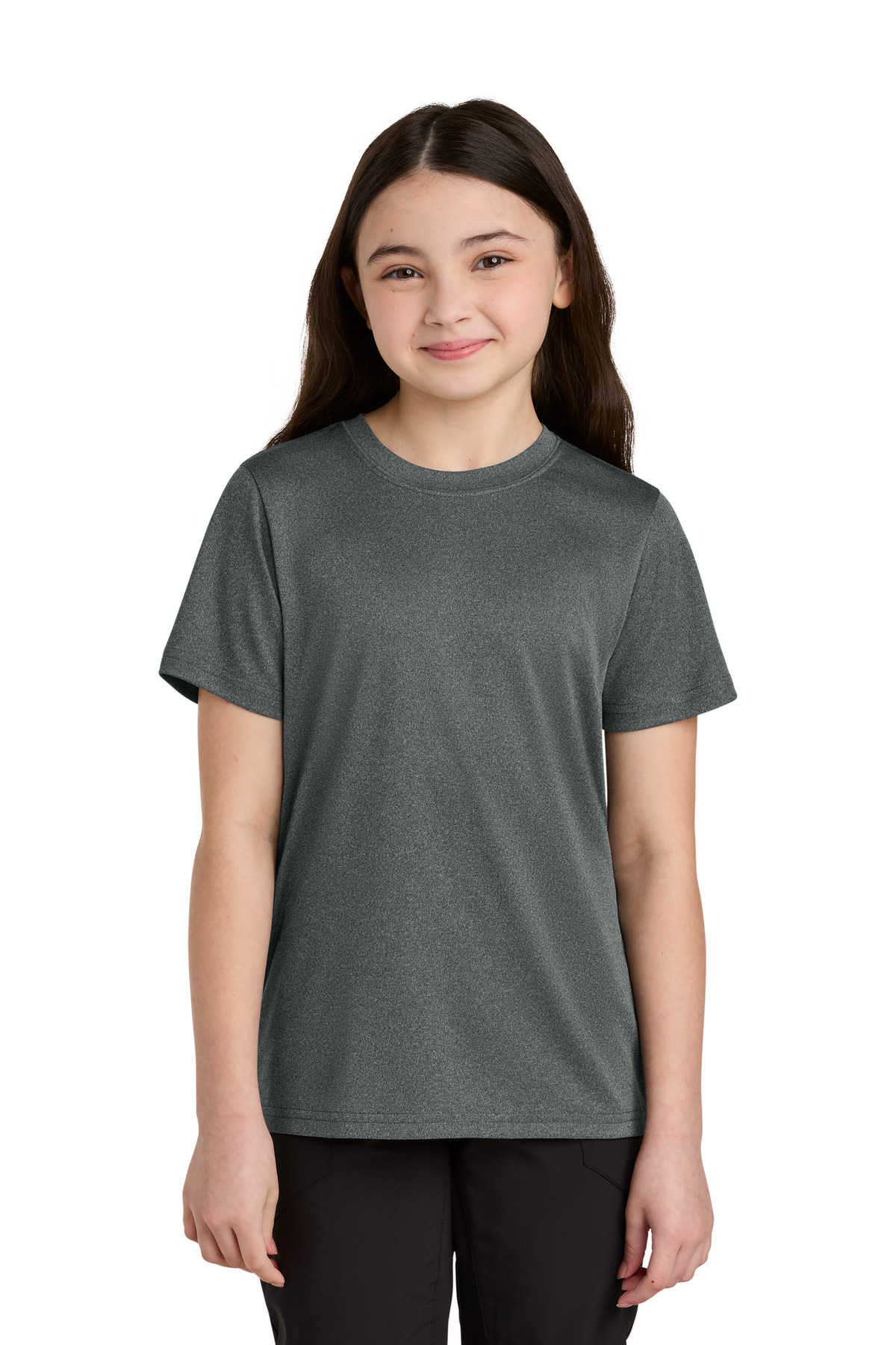 Port &#38; Co Youth Heather Performance Tee-Port & Company