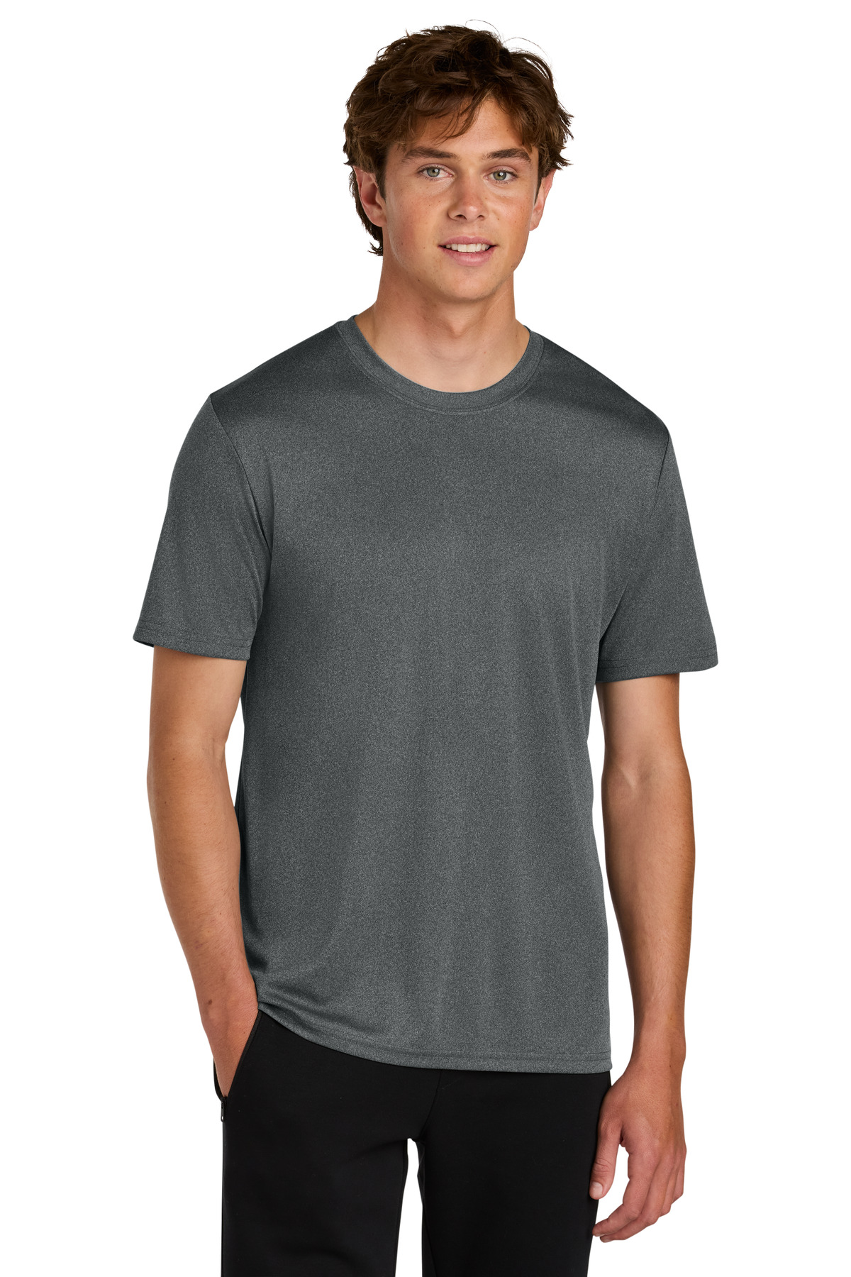 Port & Co ™ Heather Performance Tee PC390 - Metal Grey Heather