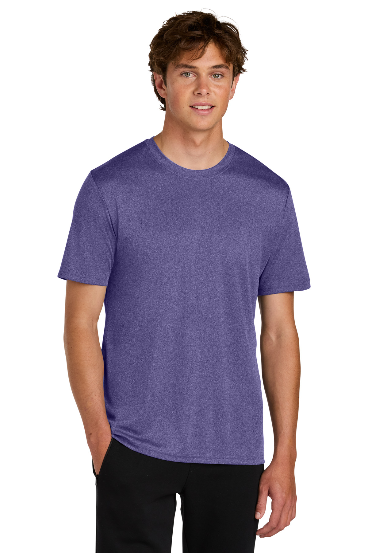 Port & Co ™ Heather Performance Tee PC390 - Team Purple Heather