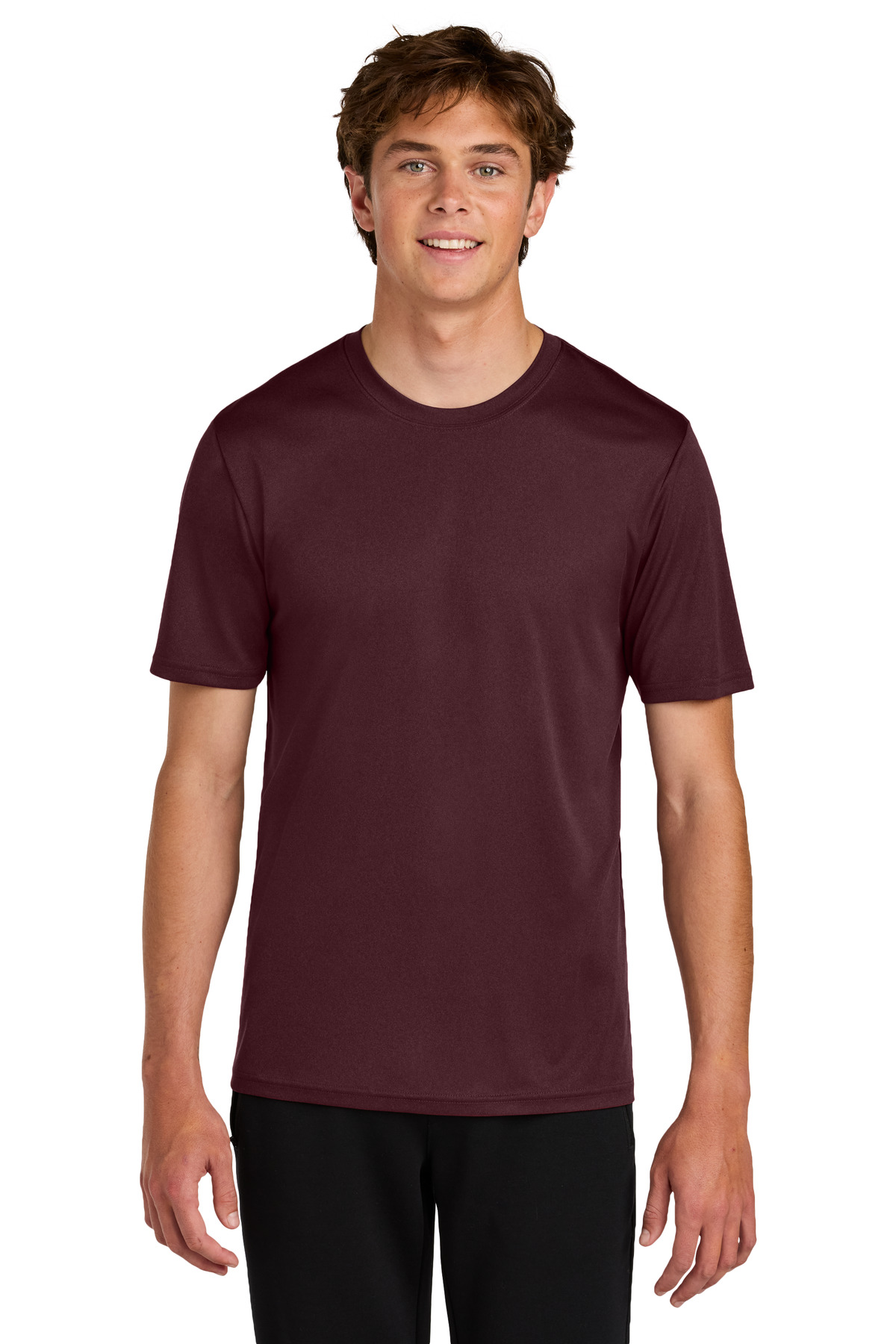 Port & Co ™ Heather Performance Tee PC390 - Vintage Athletic Maroon