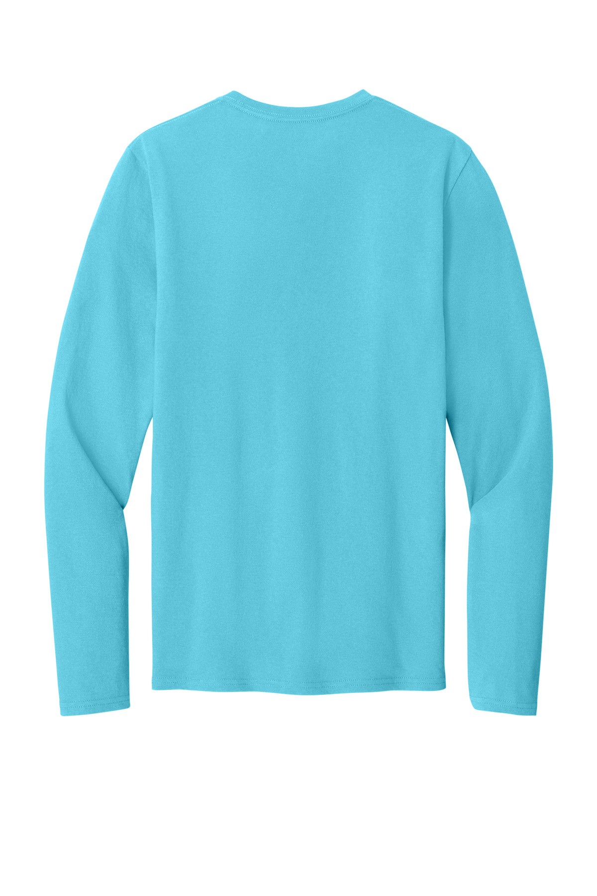 Port & Co Easy Cotton Long Sleeve Tee PC43LS in AquaticBl