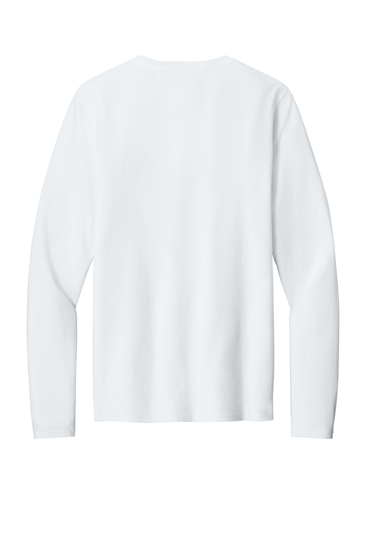 Port & Co Easy Cotton Long Sleeve Tee PC43LS in White — Back