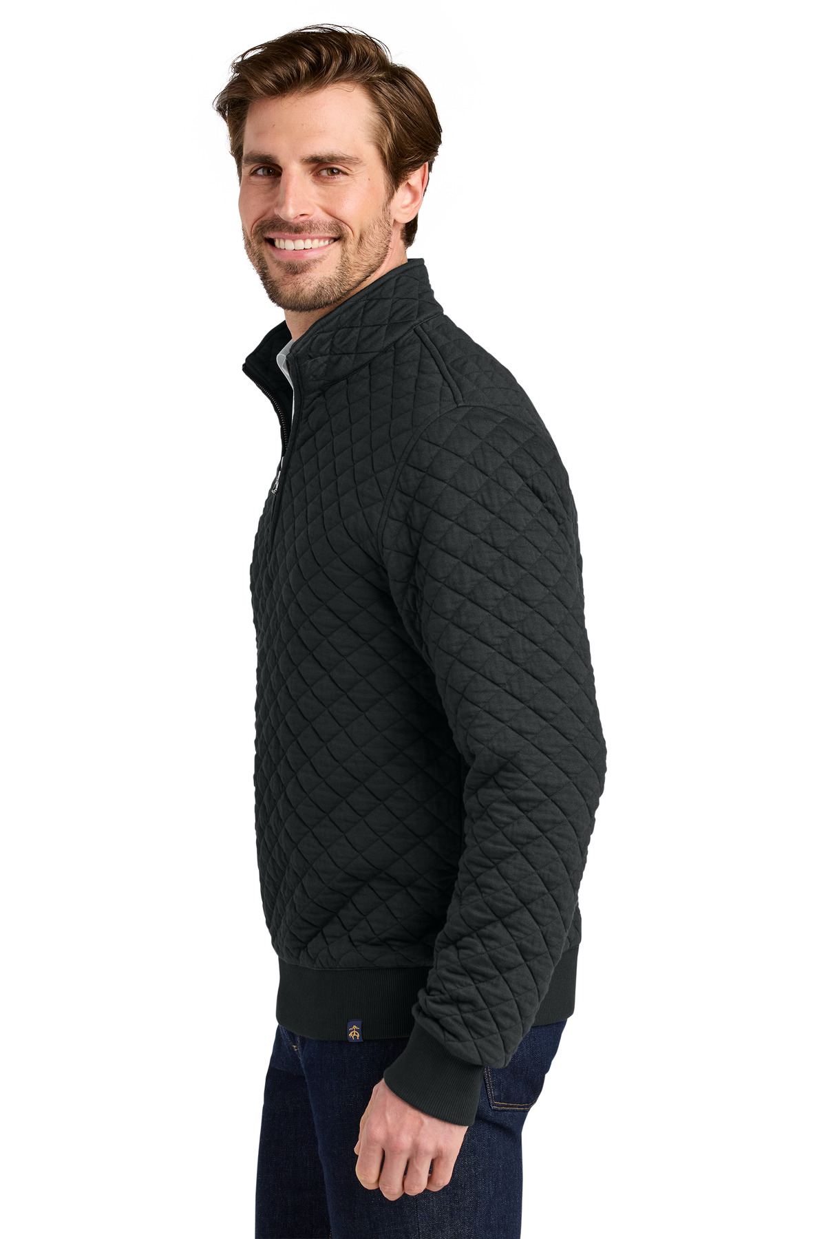 Brooks Brothers Diamond Quilt 1/4-Zip BB18212