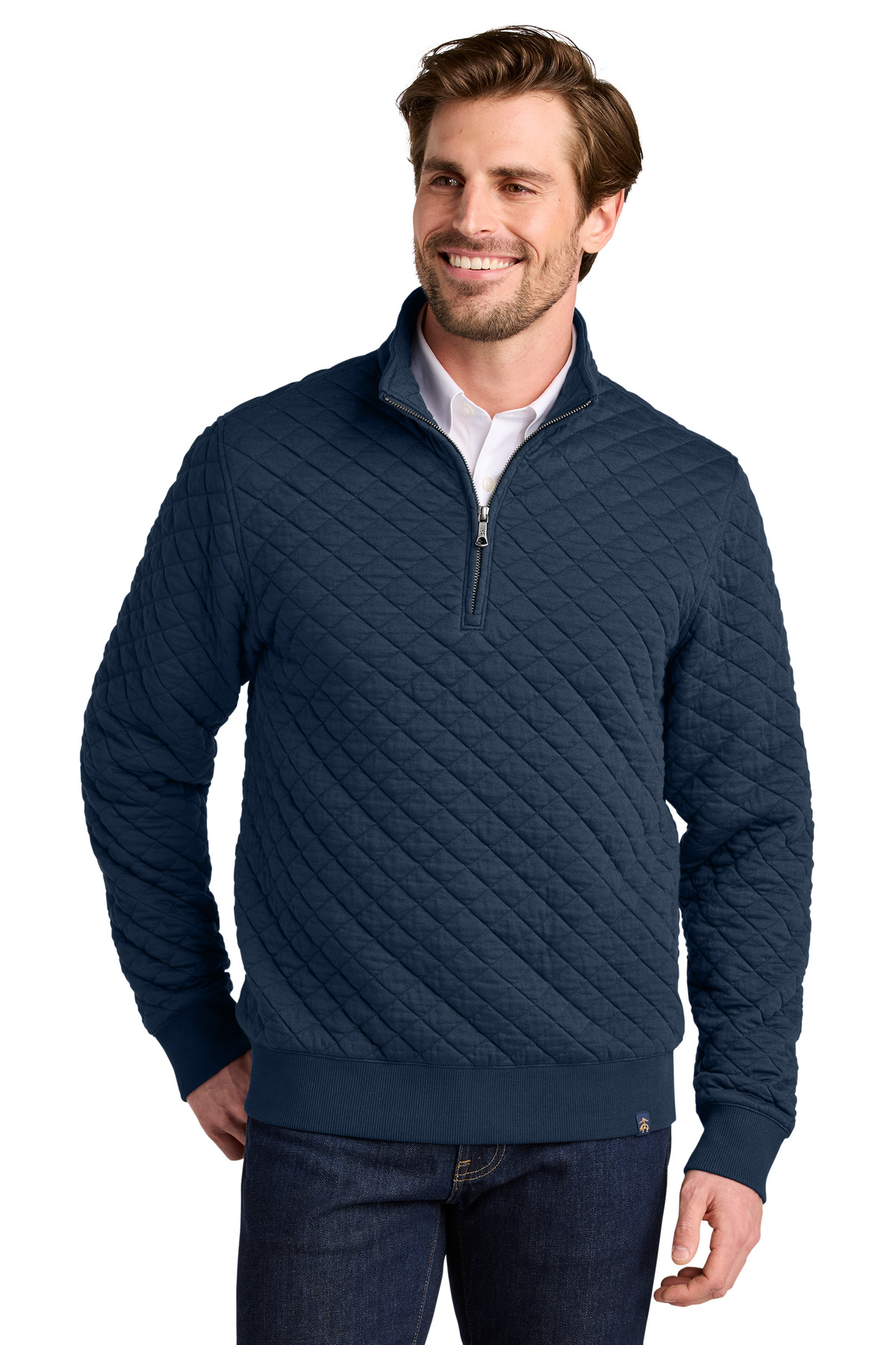 Brooks Brothers Diamond Quilt 1/4-Zip BB18212