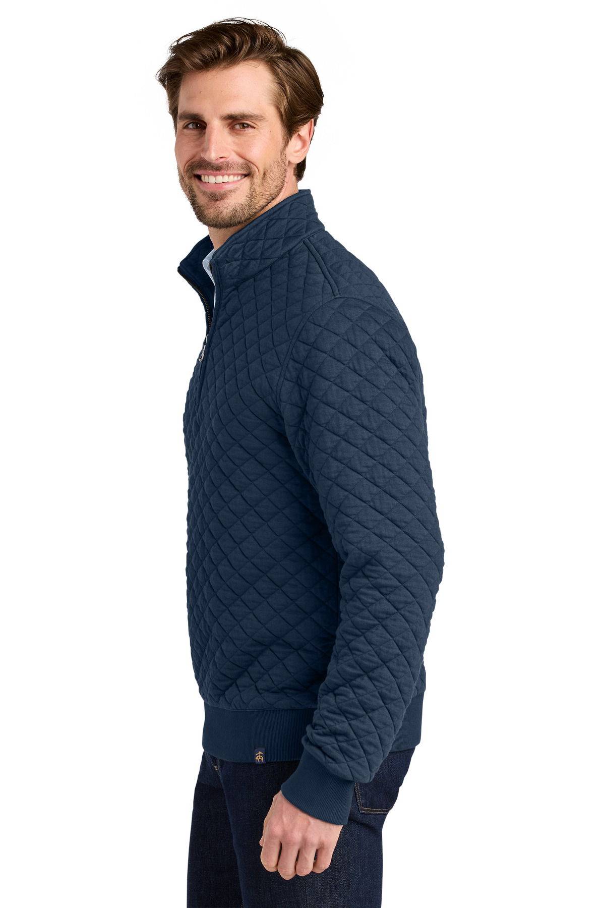 Brooks Brothers Diamond Quilt 1/4-Zip BB18212