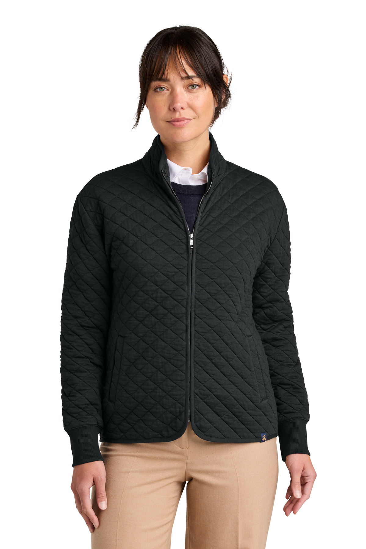Brooks Brothers Women&#8216;s Diamond Quilt Full-Zip-Brooks Brothers