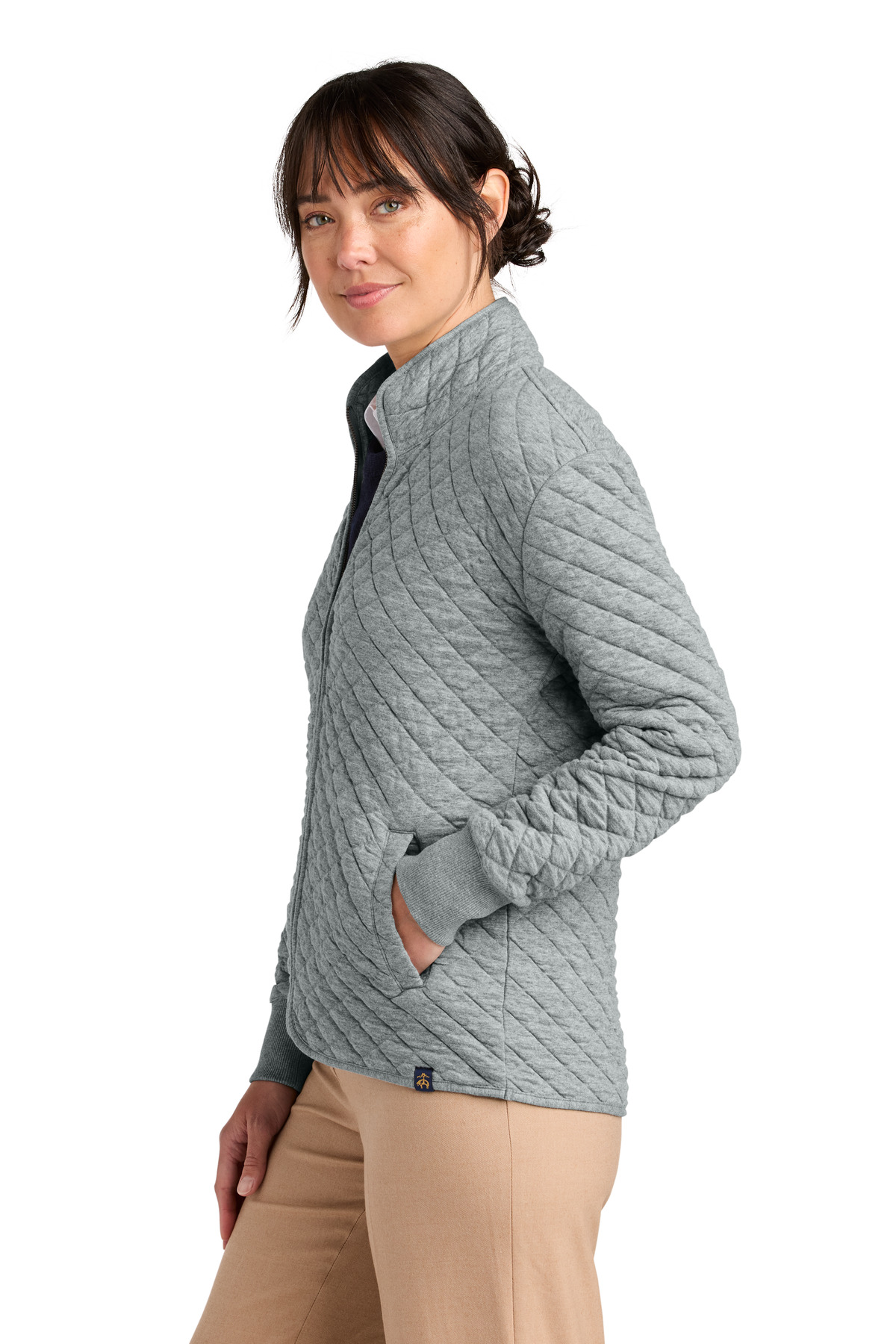 Brooks Brothers Women's Diamond Quilt Full-Zip BB18213