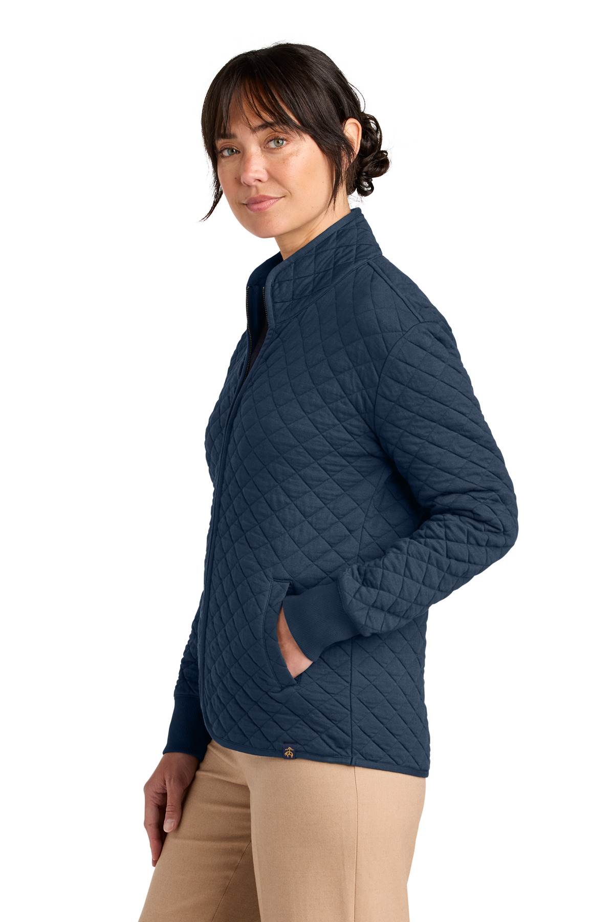 Brooks Brothers Women's Diamond Quilt Full-Zip BB18213