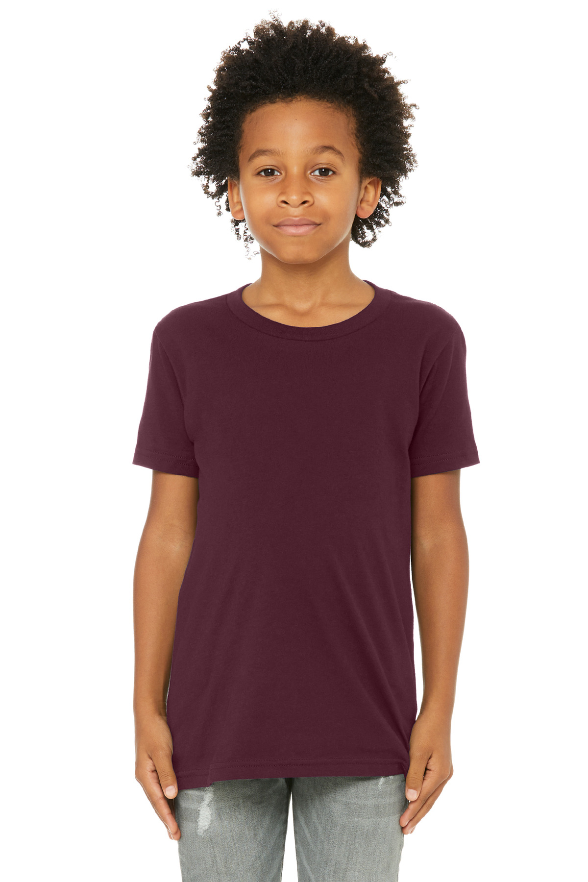 BELLA+CANVAS ® Youth Jersey Short Sleeve Tee. BC3001Y - Maroon