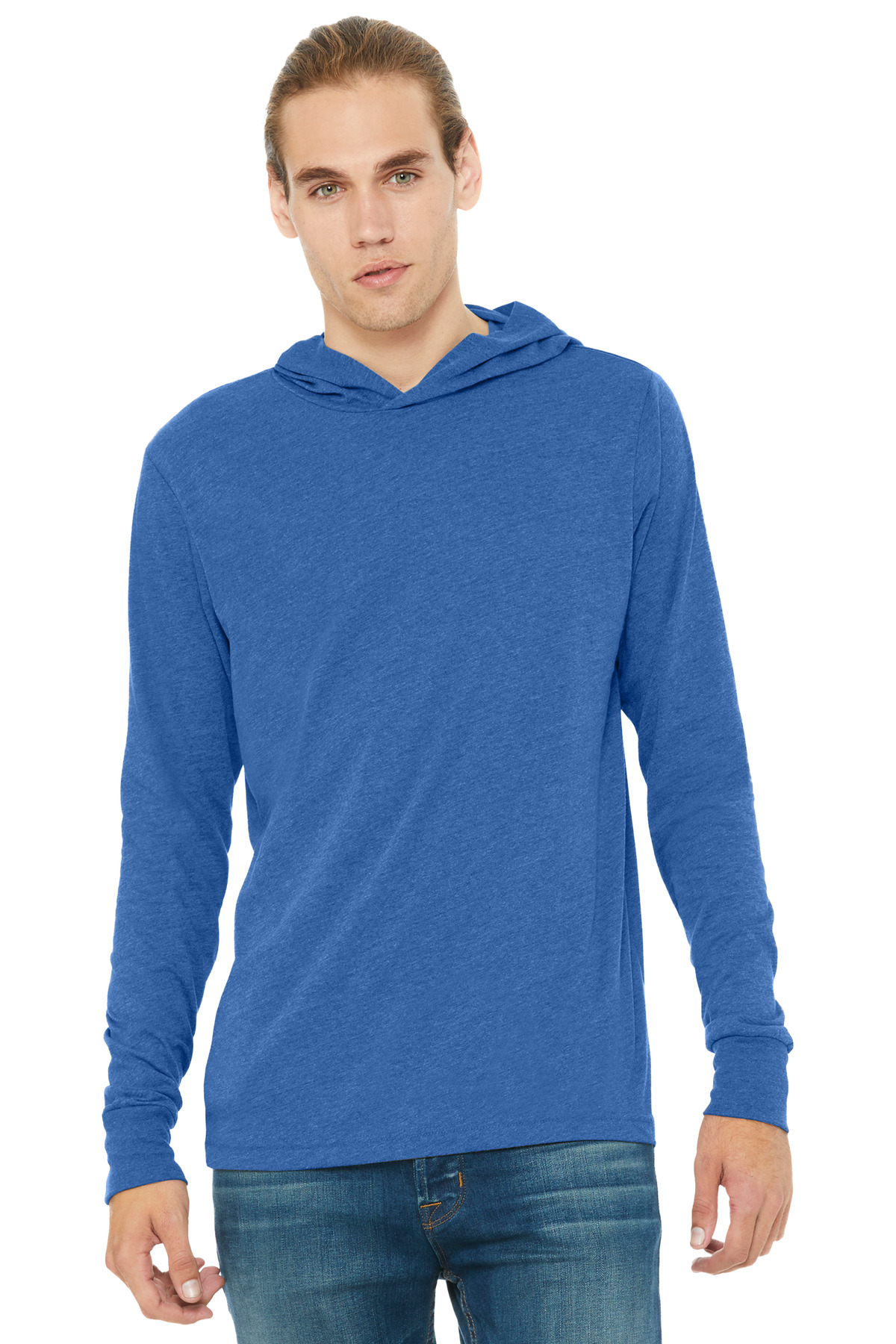 BELLA+CANVAS Unisex Jersey Long Sleeve Hoodie-Bella &#43; Canvas