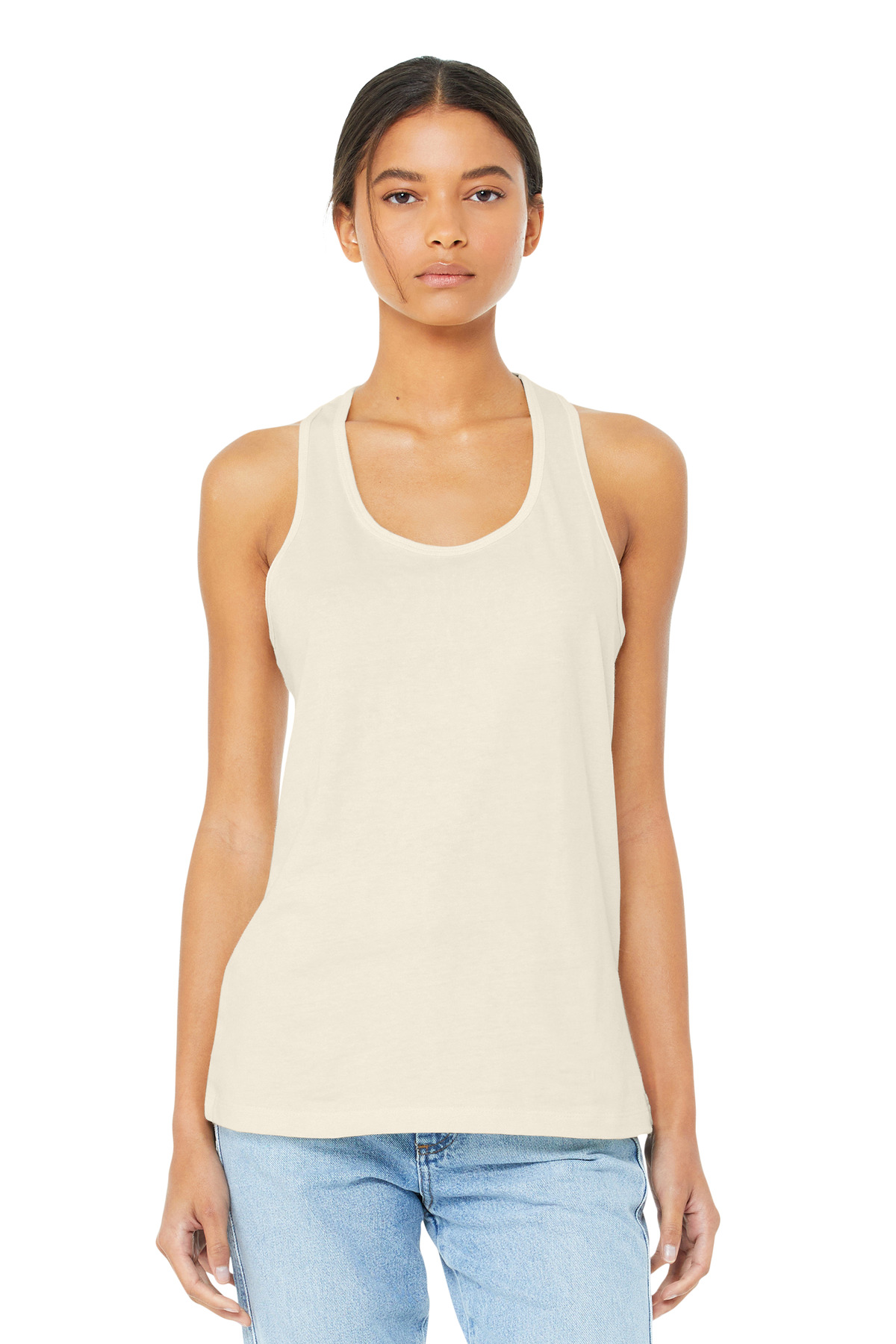BELLA+CANVAS ® Women's Jersey Racerback Tank. BC6008 - Natural