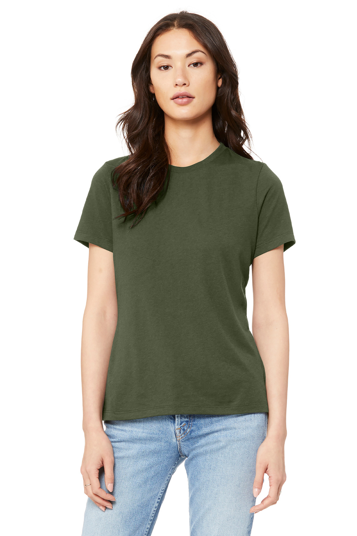 BELLA+CANVAS ® Women's Relaxed Jersey Short Sleeve Tee. BC6400 - Military Green