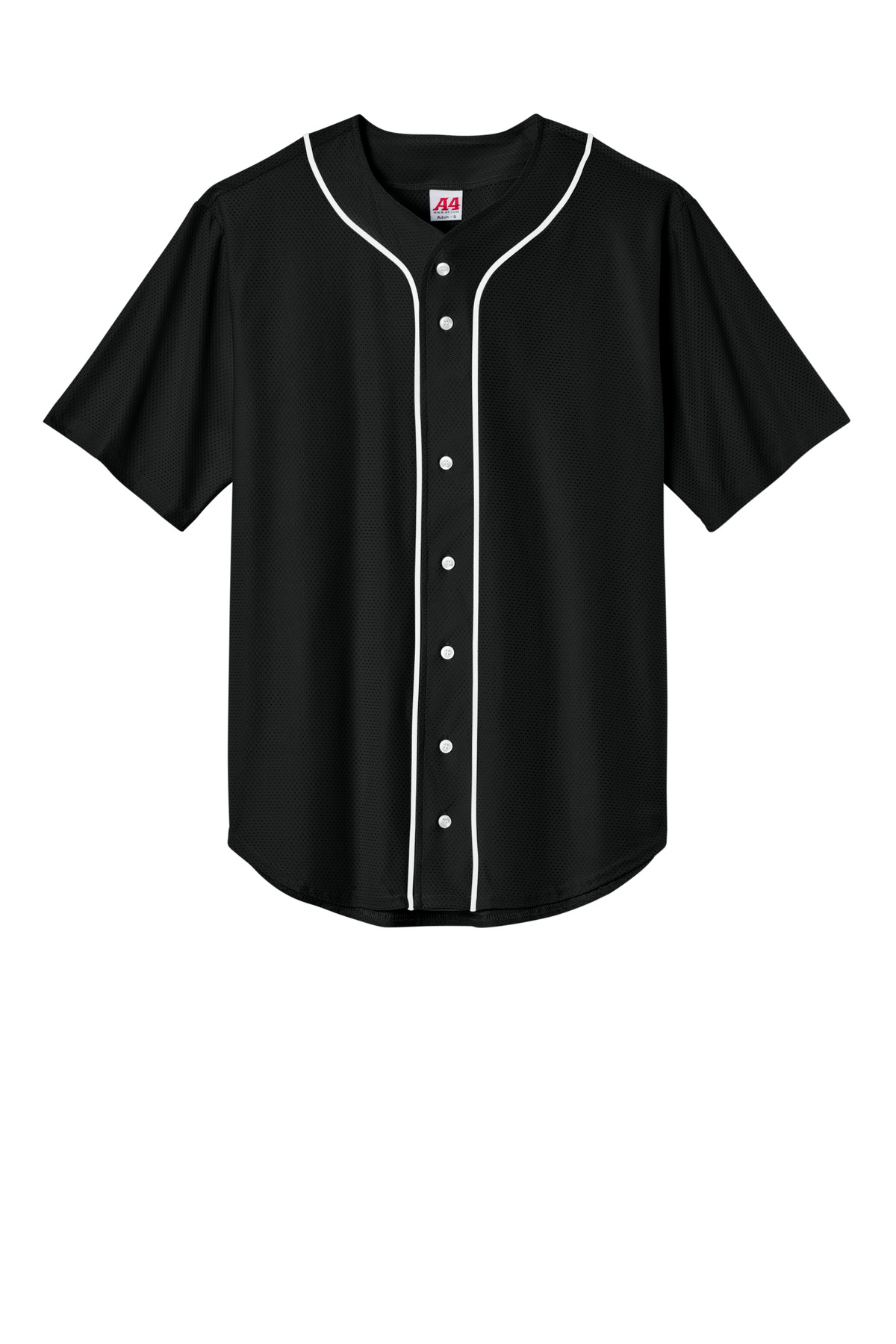 A4 Short Sleeve Full-Button Baseball Top A4N4184