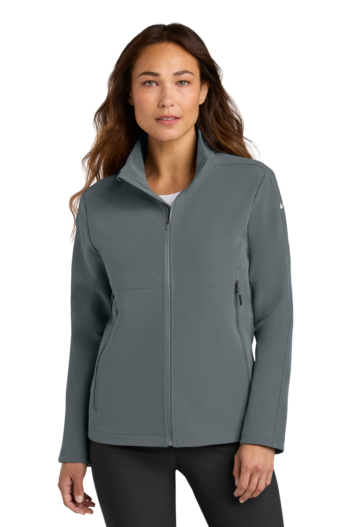 Nike Women's Full-Zip Soft Shell Jacket NKHM7937 - Front Model