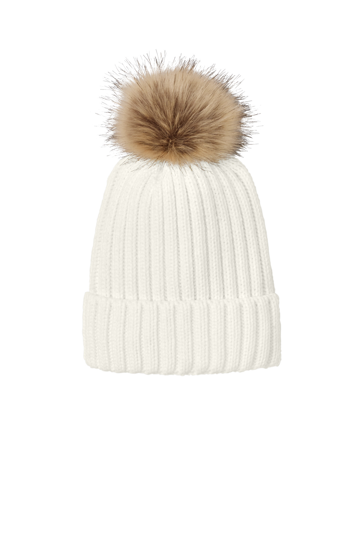 Port Authority ® Faux Fur Pom Beanie C990 - Image 4