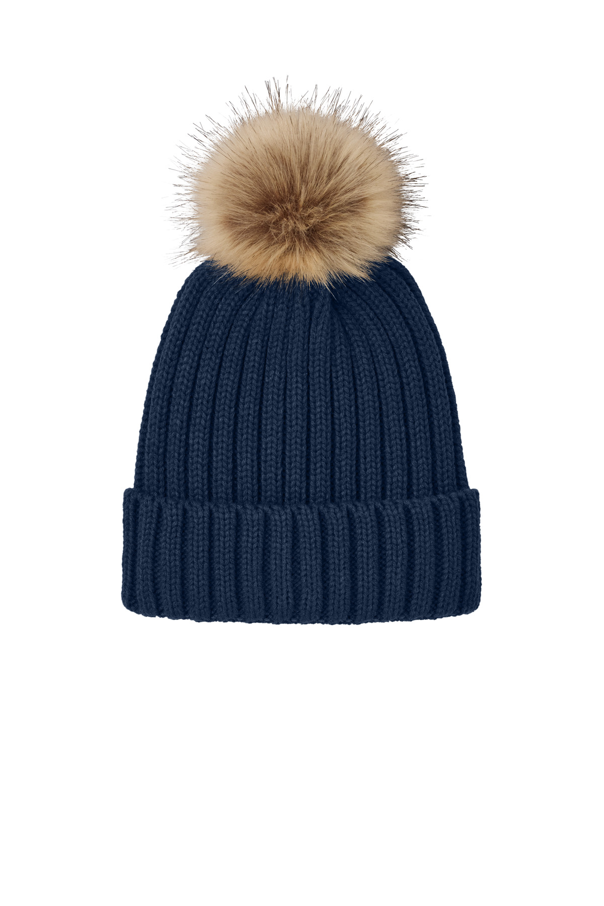 Port Authority ® Faux Fur Pom Beanie C990 - Image 5