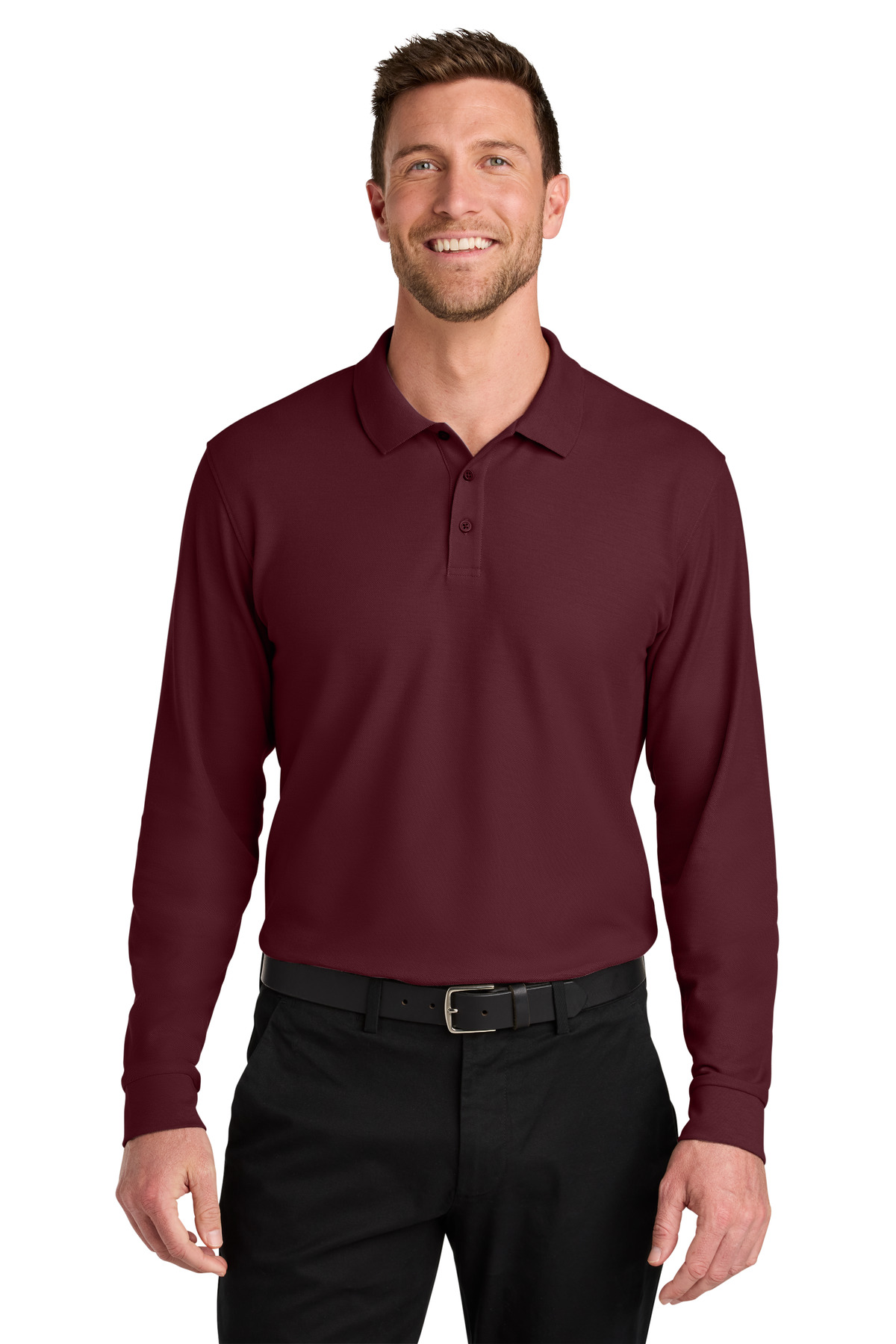 Port Authority Wearever Signature Pique Long Sleeve Polo-Port Authority