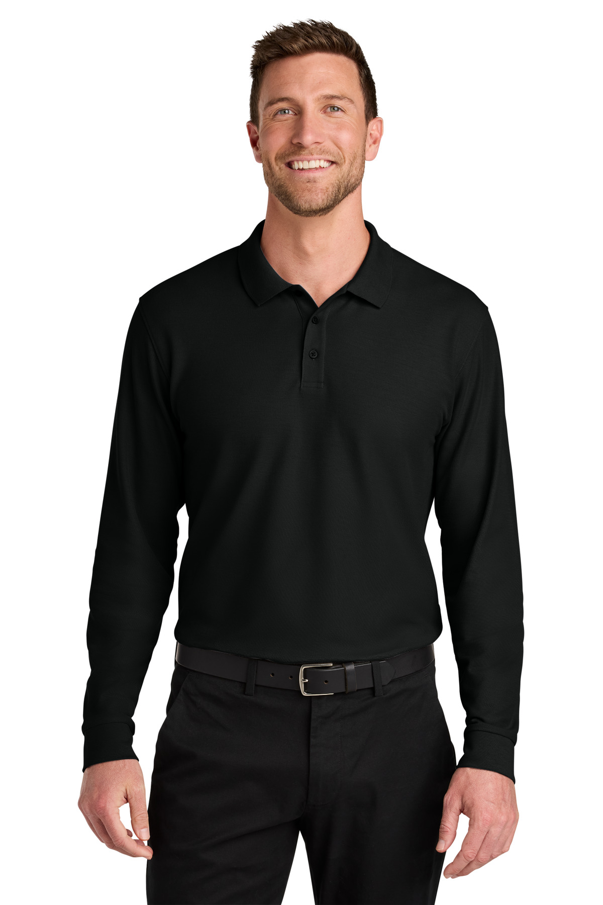 Port Authority ® Wearever Signature Pique Long Sleeve Polo K200LS - Image 3