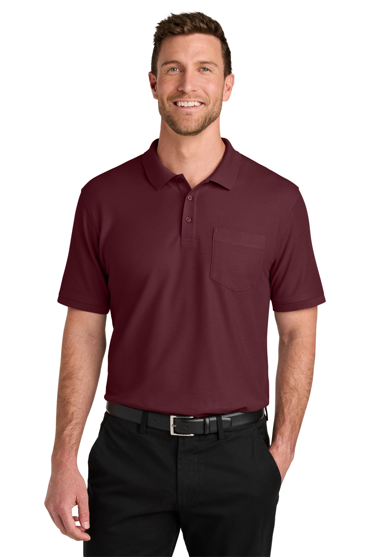 Port Authority Wearever Signature Pique Pocket Polo-Port Authority