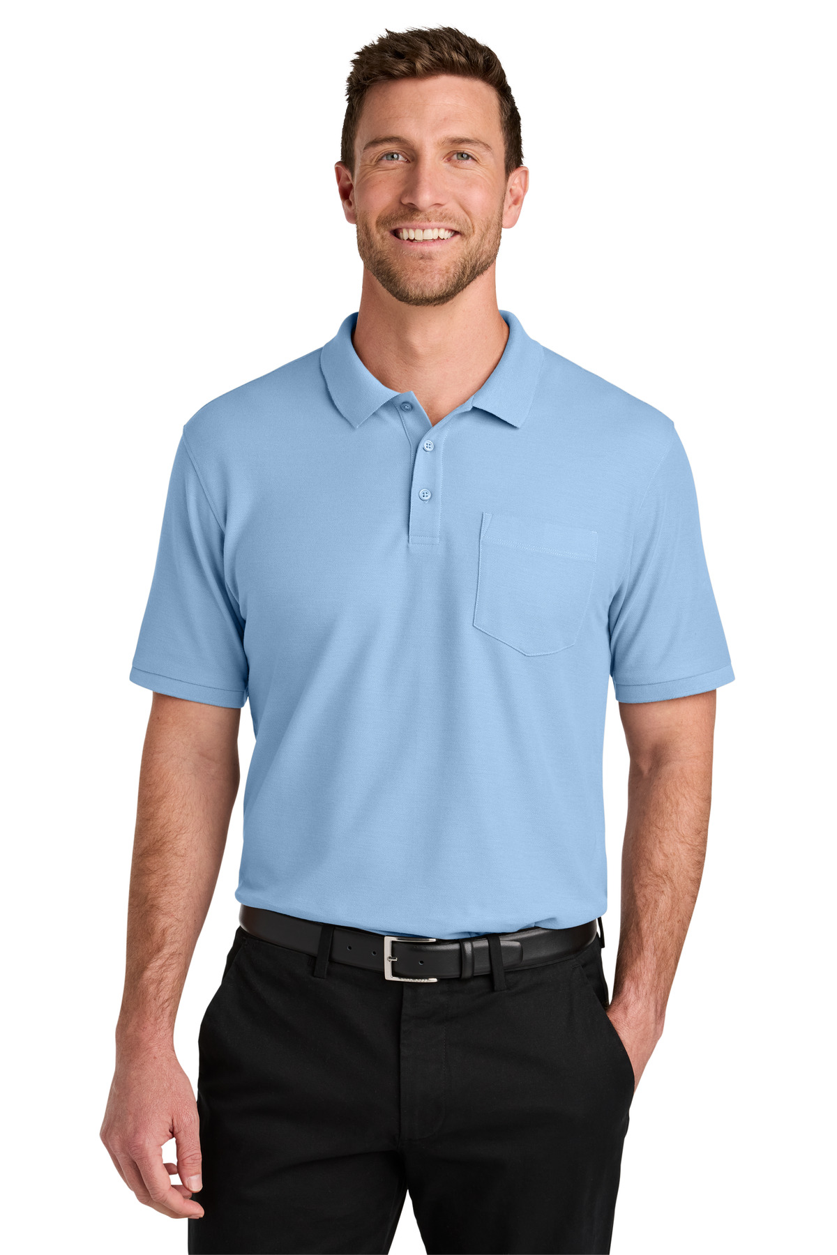 Port Authority ® Wearever Signature Pique Pocket Polo K200P - Image 2