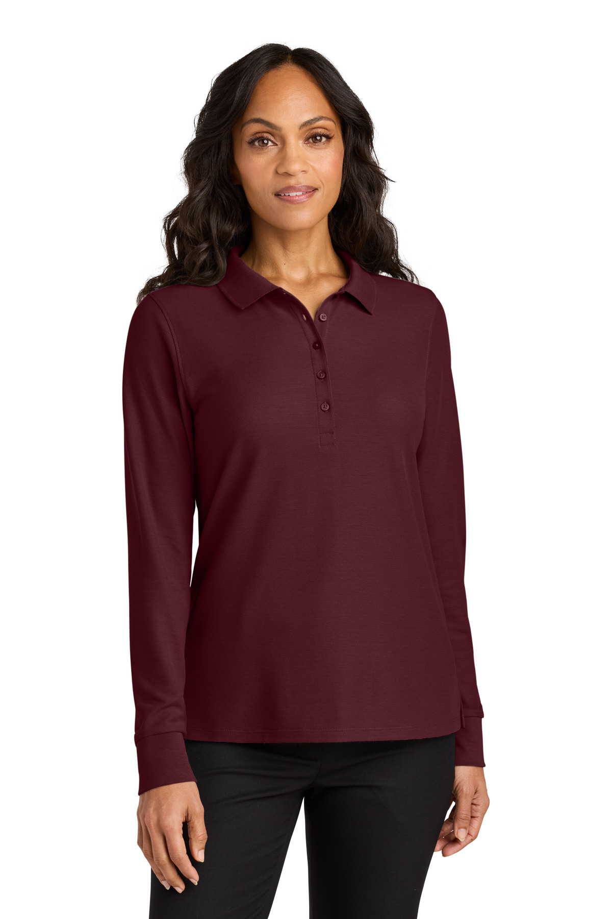 Port Authority Women&#8216;s Wearever Signature Pique Long Sleeve Polo-Port Authority