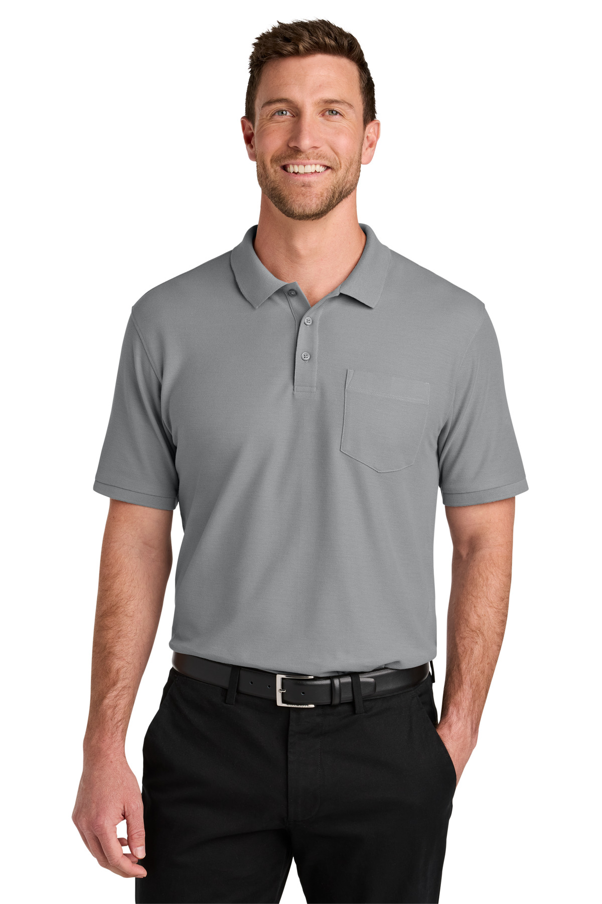Port Authority ® Tall Wearever Signature Pique Pocket Polo TLK200P - Image 2