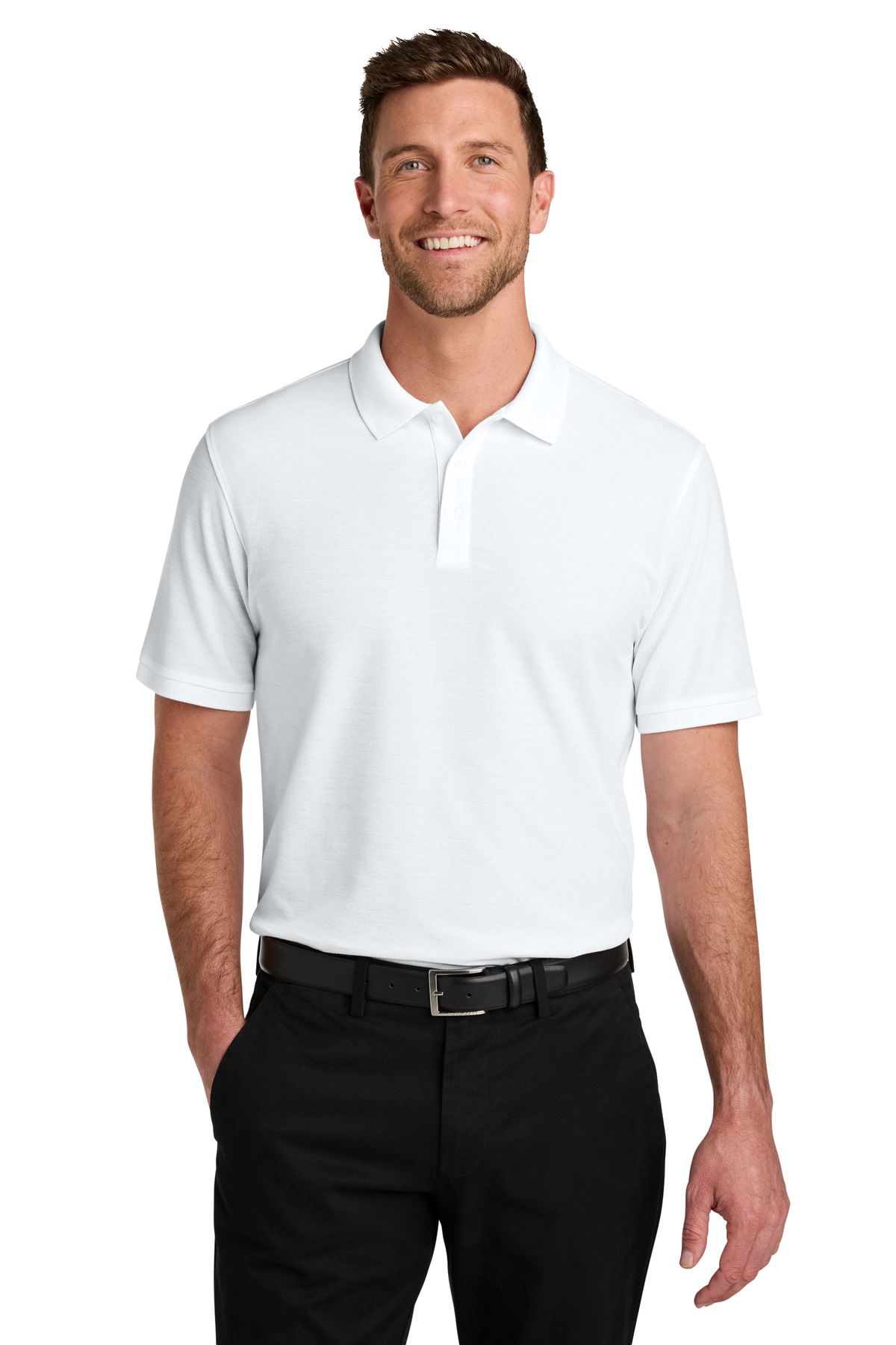 Tall Wearever Signature Pique Polo - White