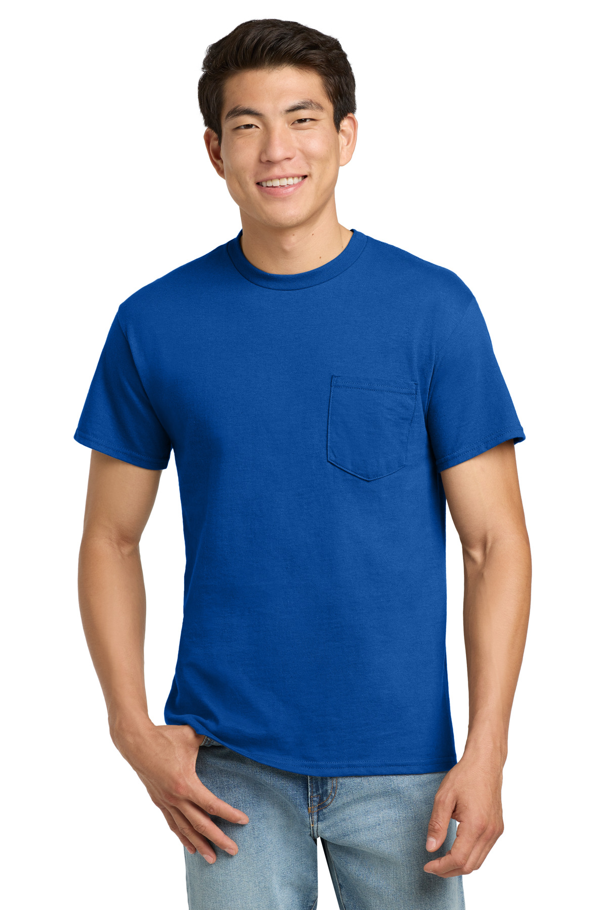 Gildan ® - Ultra Cotton ® 100% US Cotton T-Shirt with Pocket. 2300 - Royal