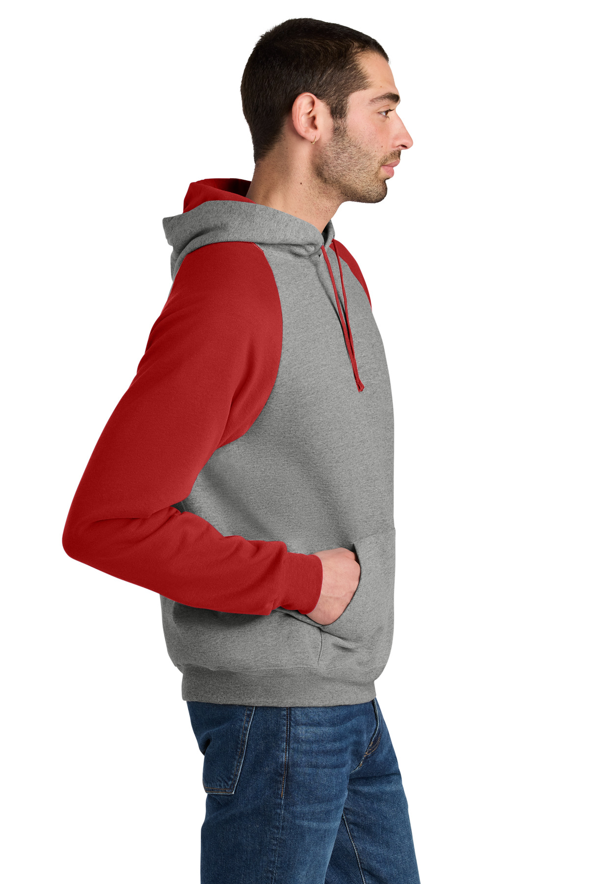 Jerzees Unisex NuBlend Colorblock Raglan Hoodie Sweatshirt 96C