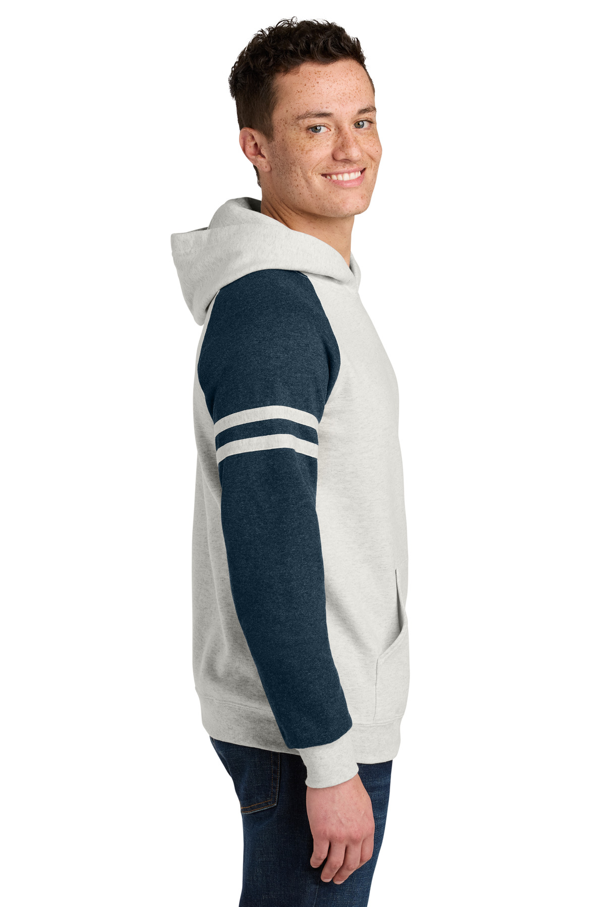 Jerzees Unisex NuBlend Varsity Colorblock Hooded Sweatshirt 97C